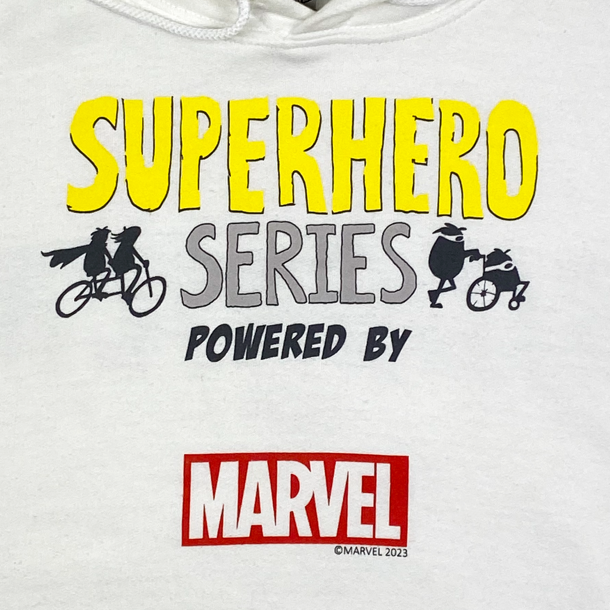 Superhero Series White Hoodie | Extra Large