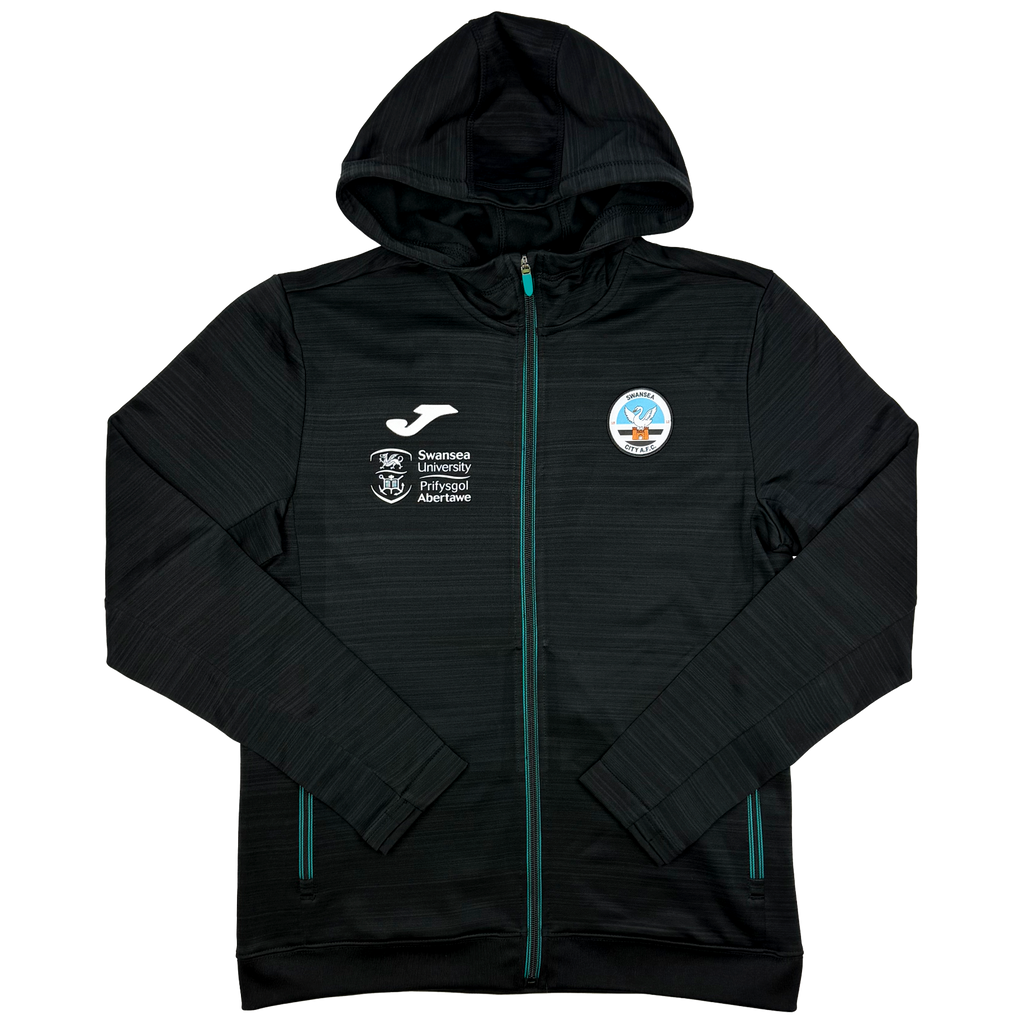 Swansea Dark Grey Full-Zip Training Hoodie (2021-22) | Medium