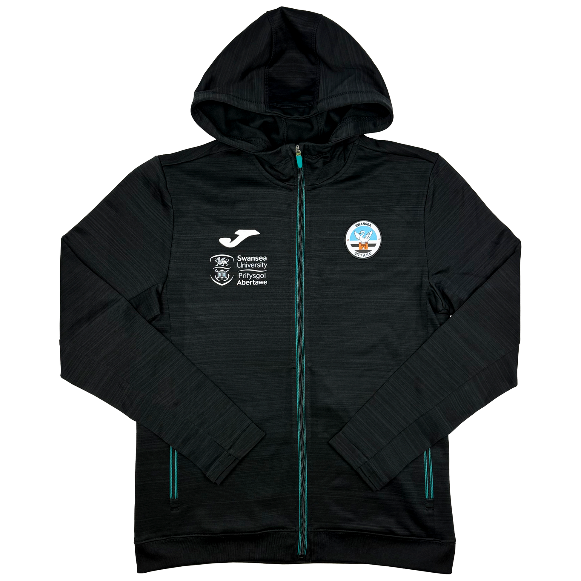 Swansea Dark Grey Full-Zip Training Hoodie (2021-22) | Medium