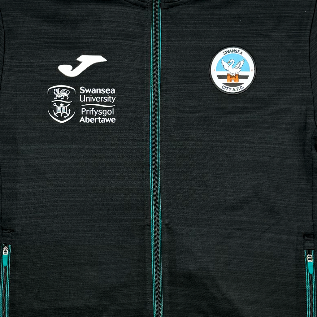 Swansea Dark Grey Full-Zip Training Hoodie (2021-22) | Medium