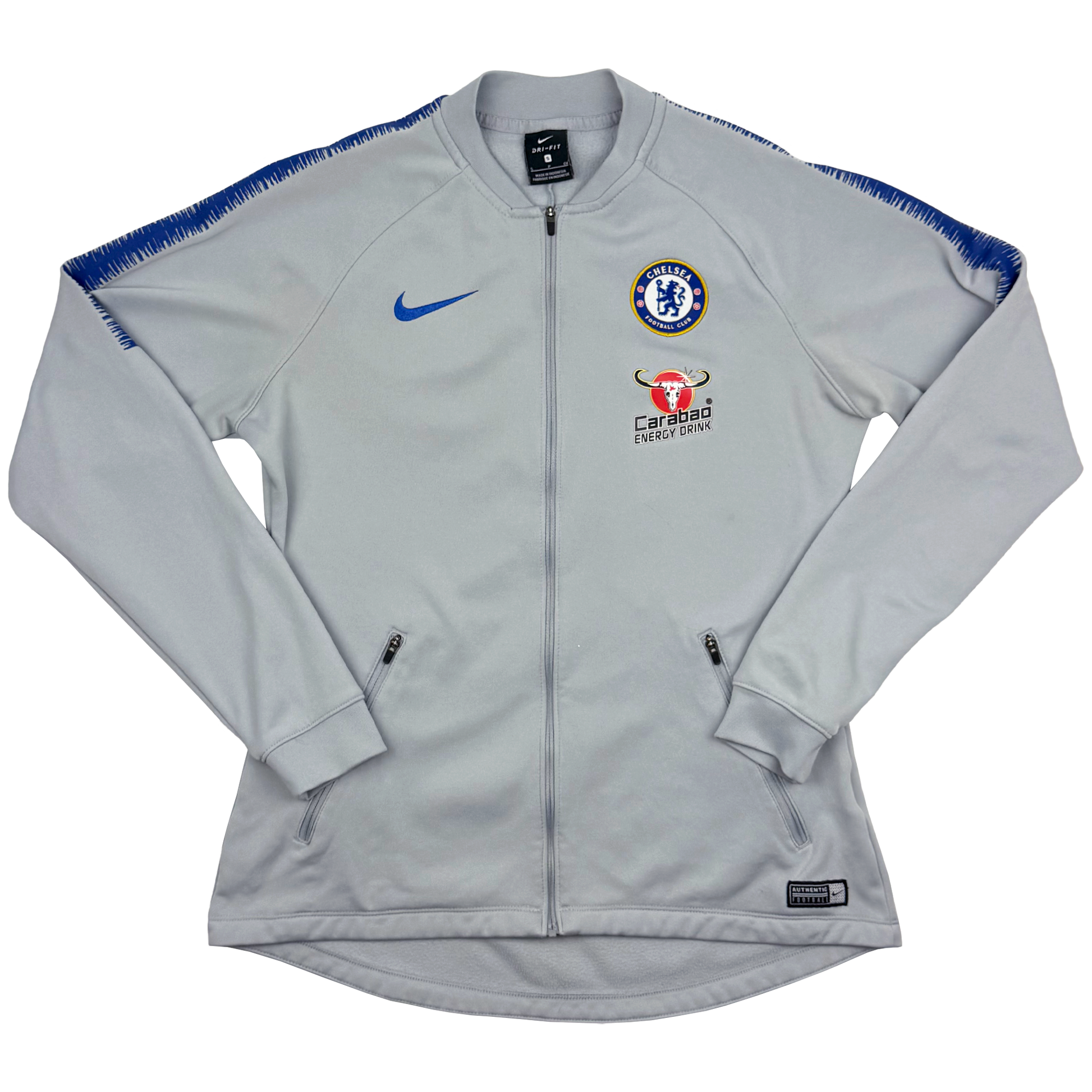 Chelsea Grey Full-Zip Training Top (2018-19) | Women's Small