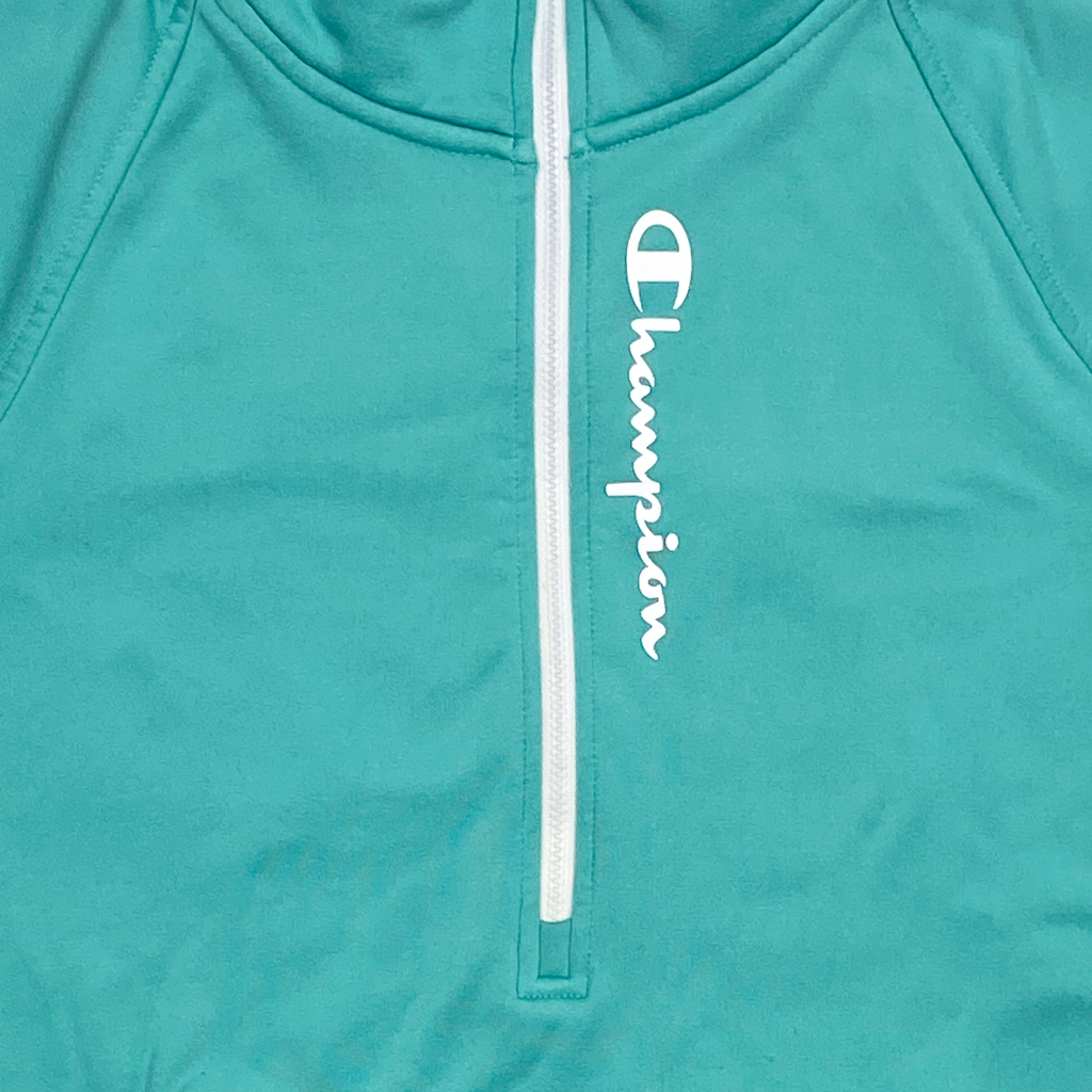 Champion Teal Quarter-Zip Fleece Jacket | Women's Small