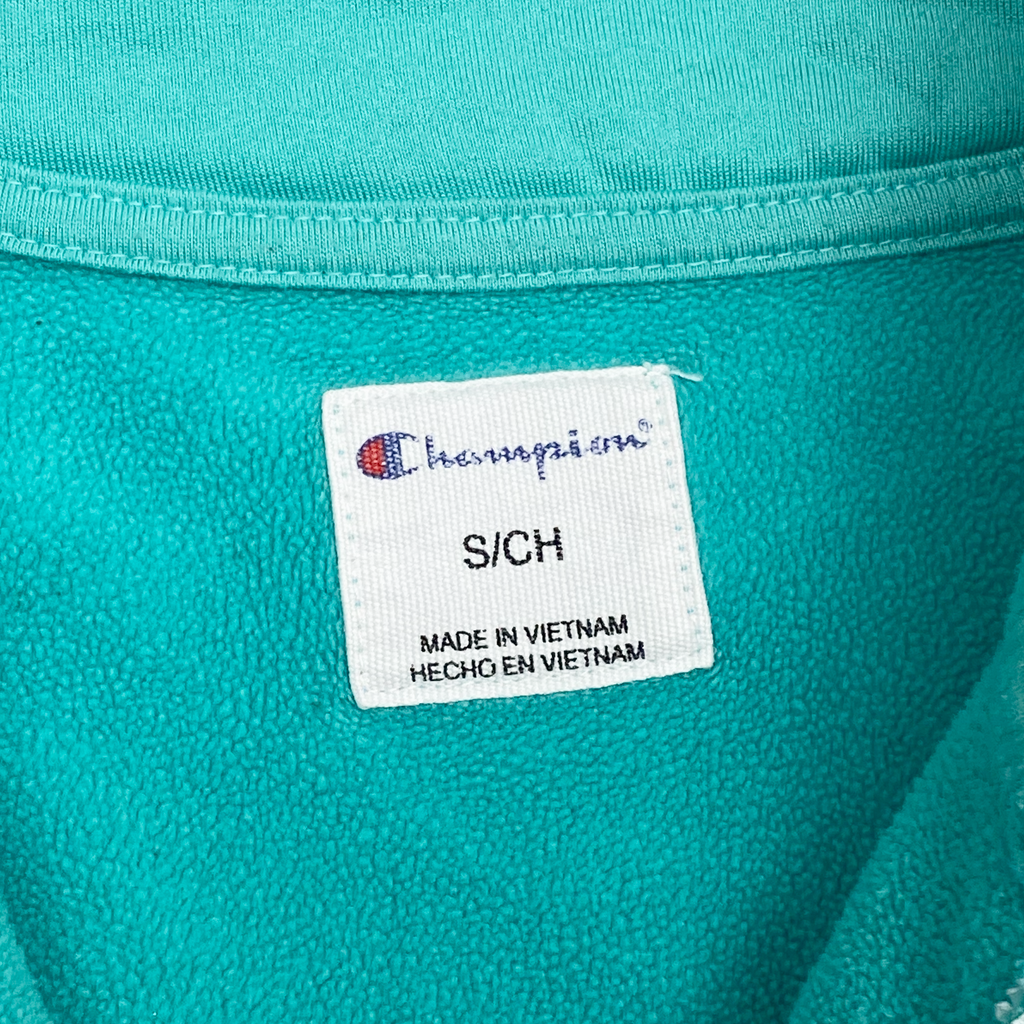 Champion Teal Quarter-Zip Fleece Jacket | Women's Small