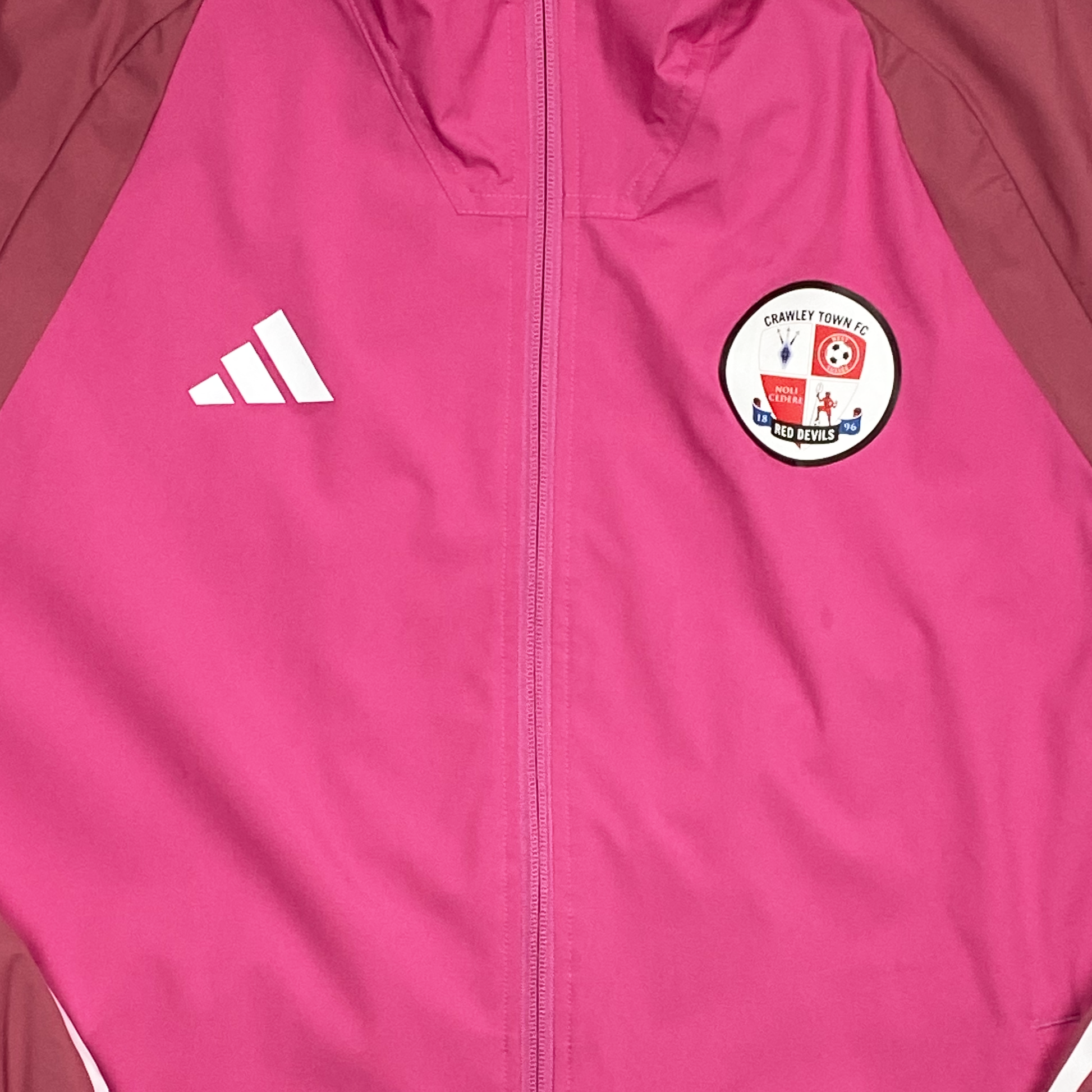 Crawley Town Pink adidas All-Weather Jacket | Large