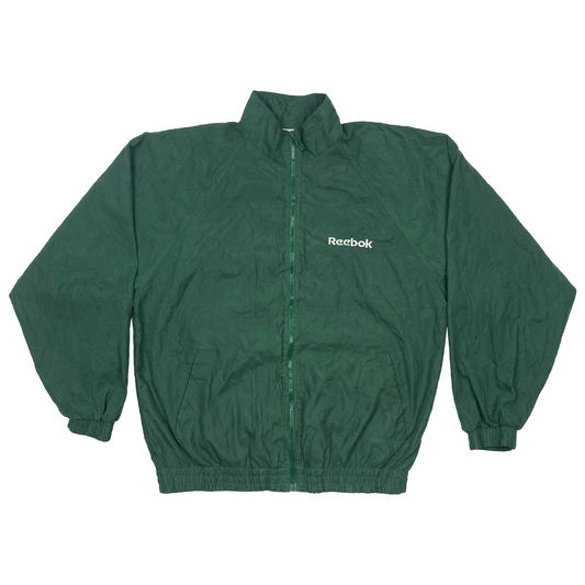 Green Reebok Zip-Up Jacket | Medium