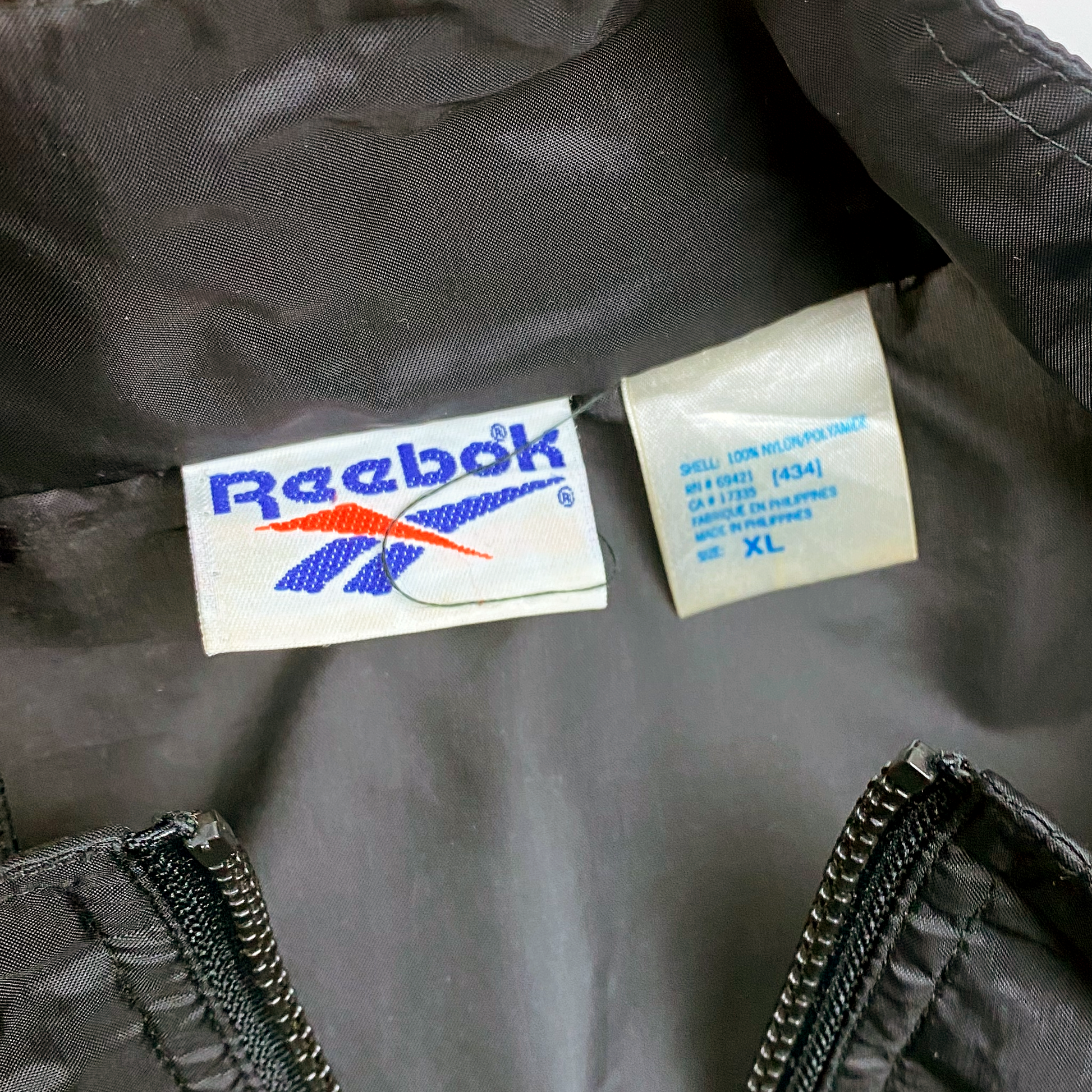 Reebok Black Windbreaker | Extra Large