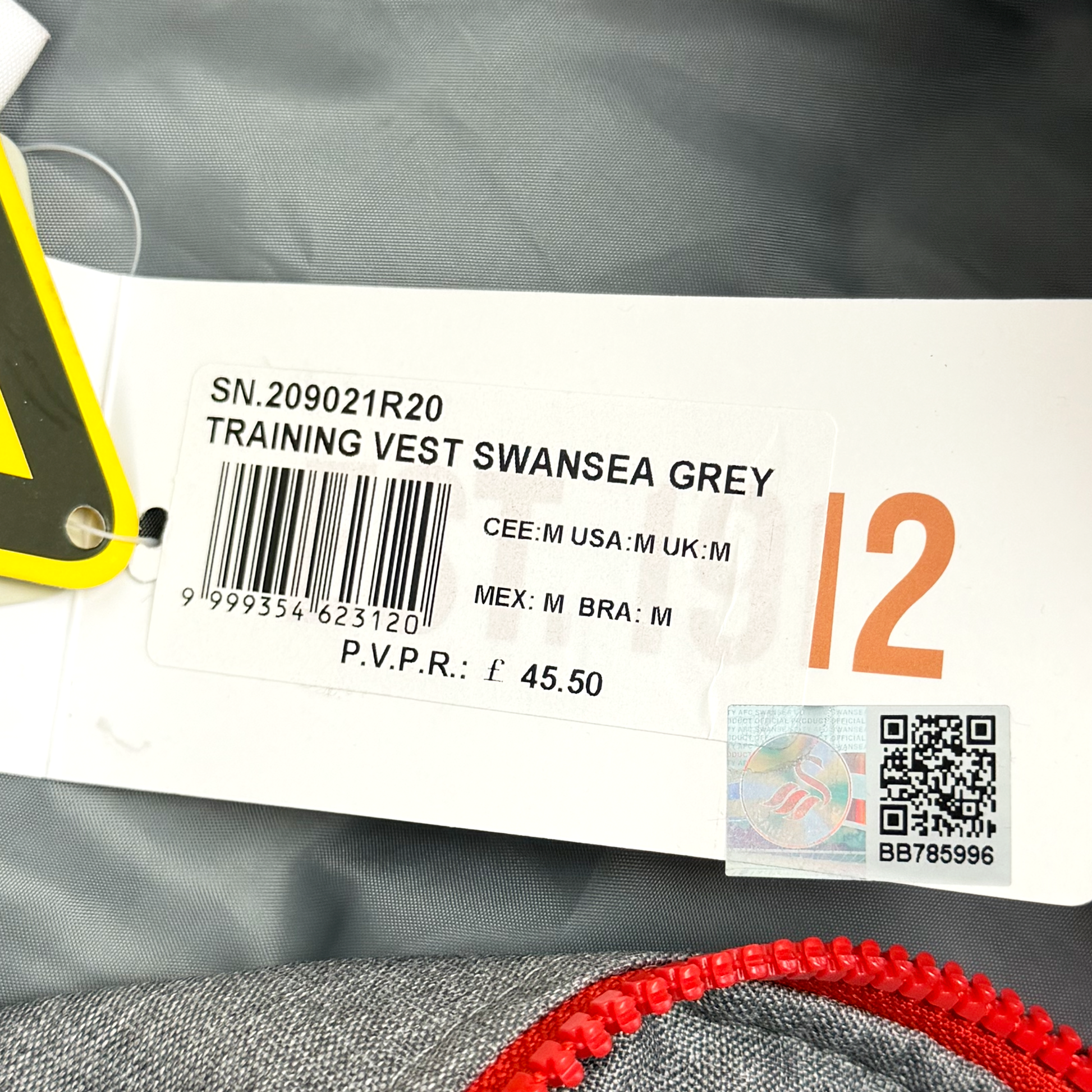 Swansea City Grey Training Vest (2020-21) | Medium