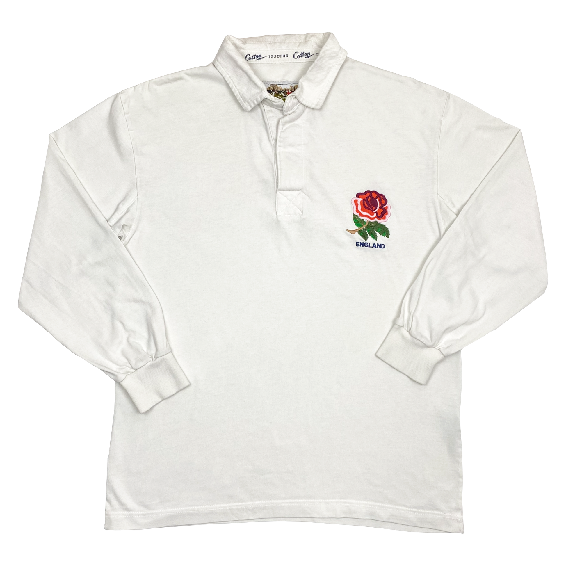 England Rugby Union Cotton Traders Long-Sleeve Polo | Small