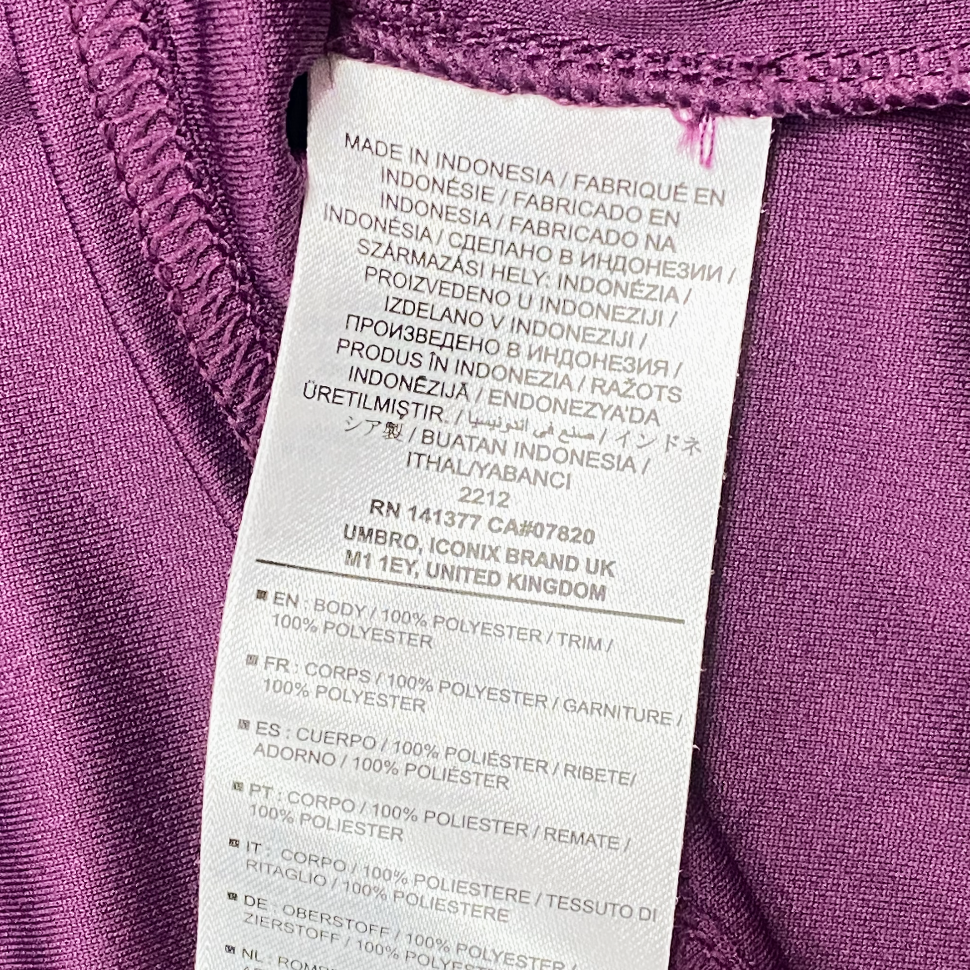 England Rugby Union Umbro Pro Training Shirt Purple | Medium