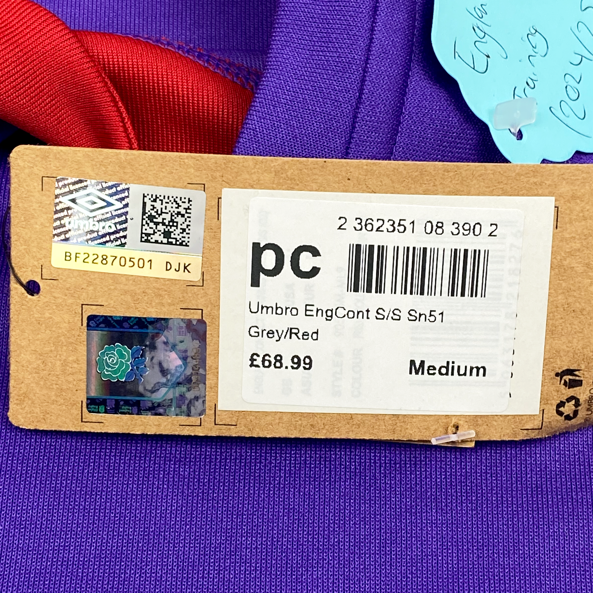 England Rugby Union Training Shirt (2024) | Medium