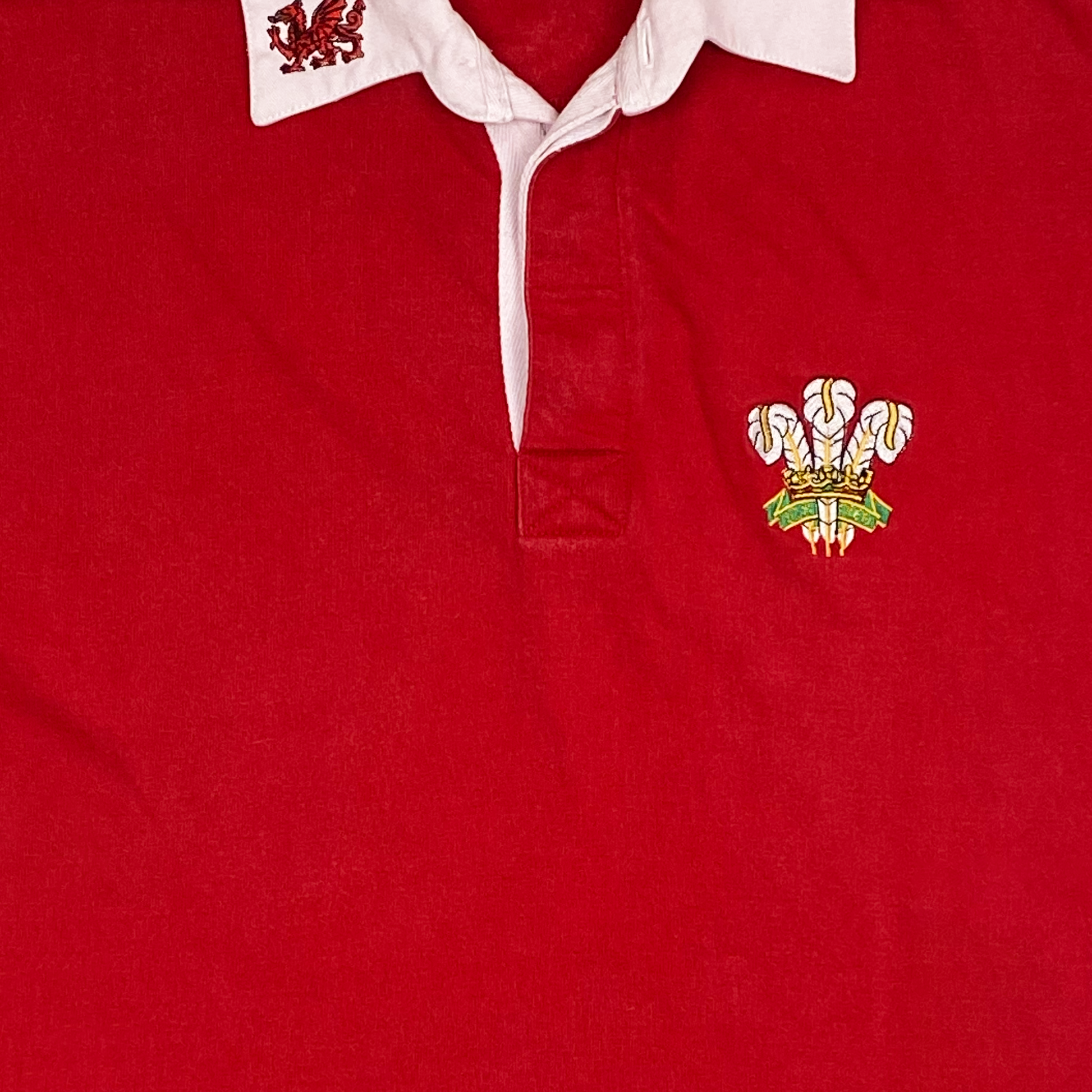 Wales Rugby Union Long-Sleeve Polo Shirt | Small
