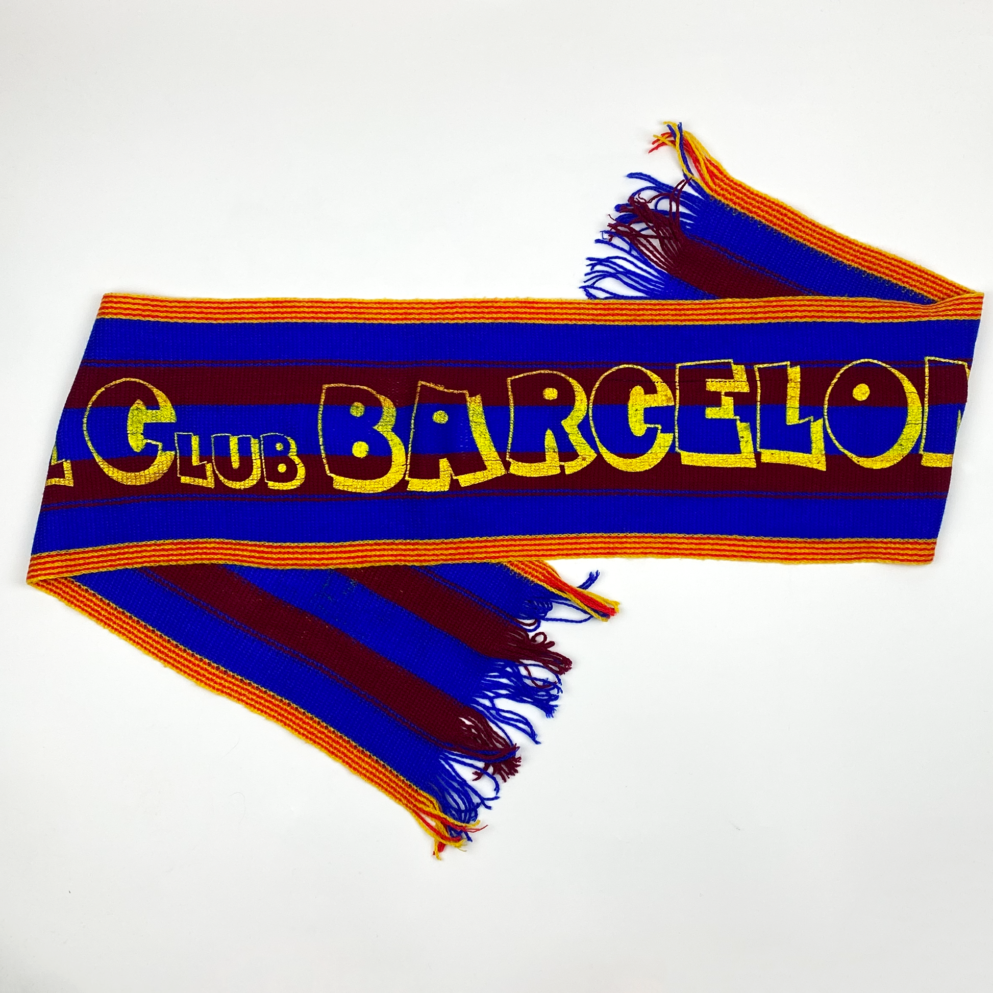 FC Barcelona Striped Vintage Scarf