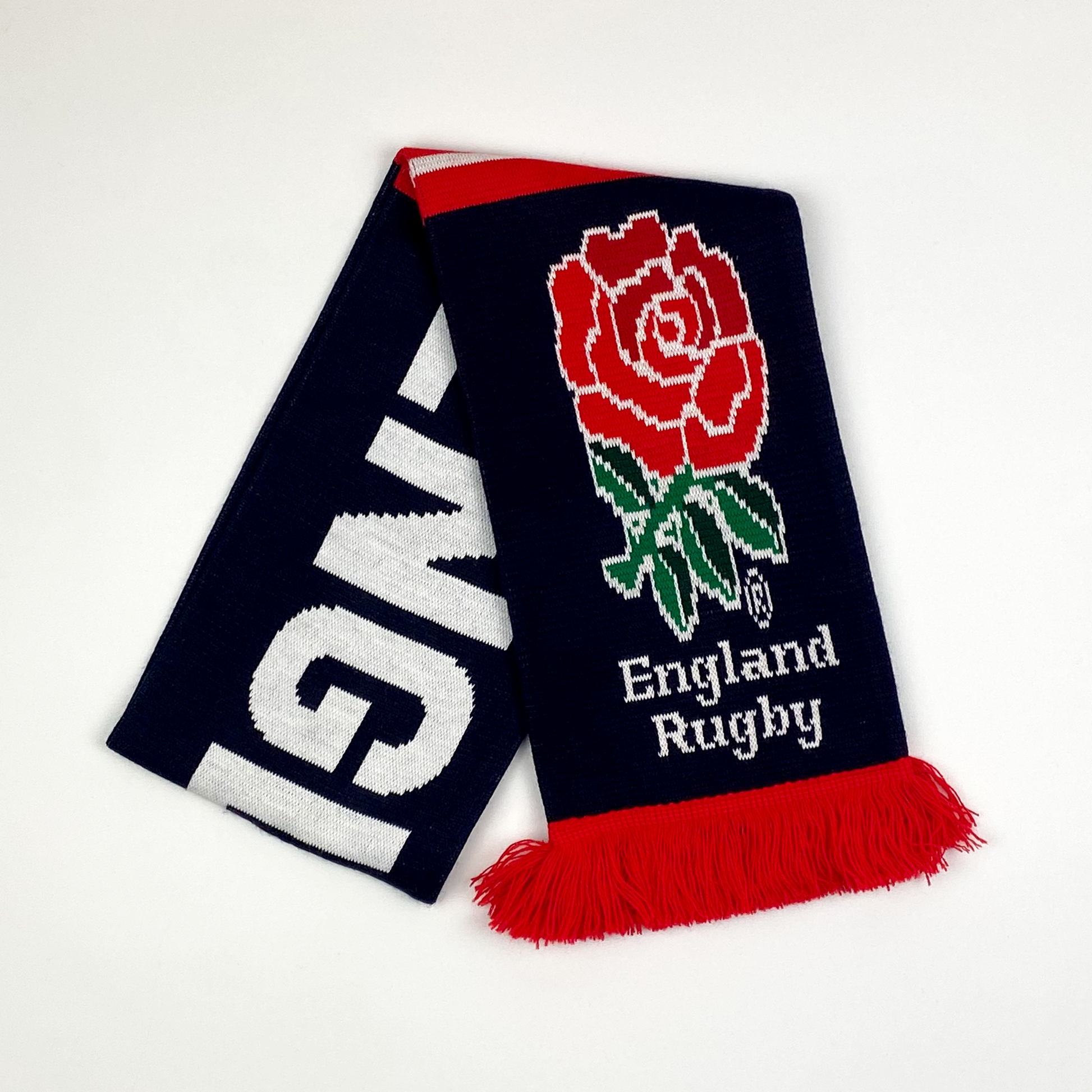 England Rugby Union Navy Blue Vintage Scarf
