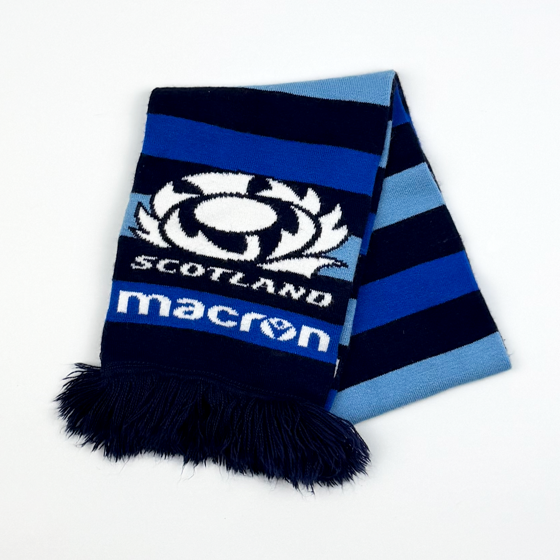 Scotland Rugby Union Striped Blue Scarf