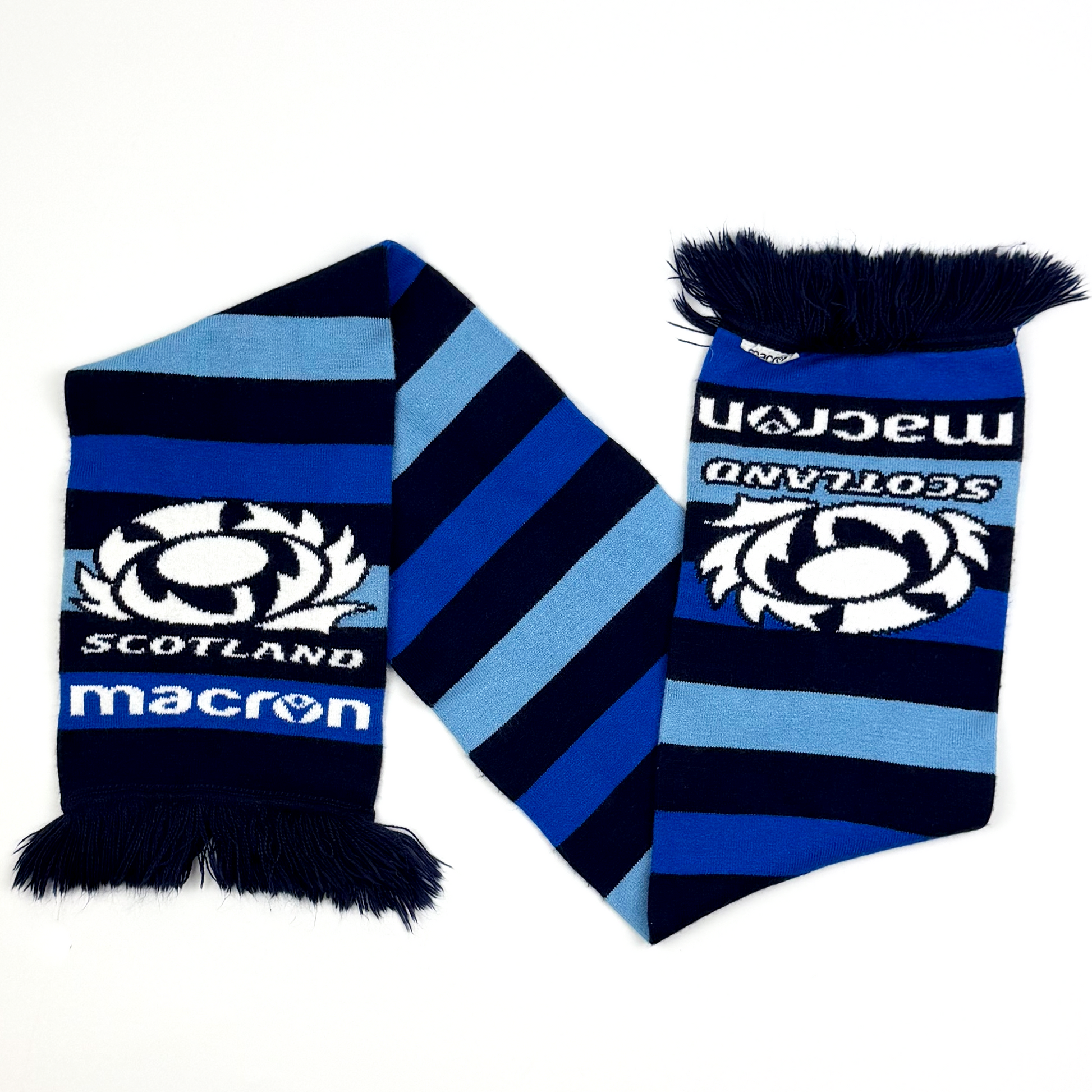 Scotland Rugby Union Striped Blue Scarf