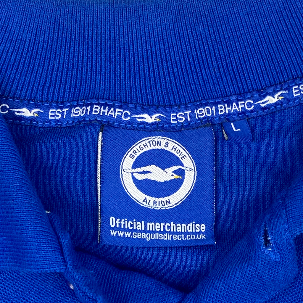 Brighton & Hove Albion Blue Polo Shirt | Large