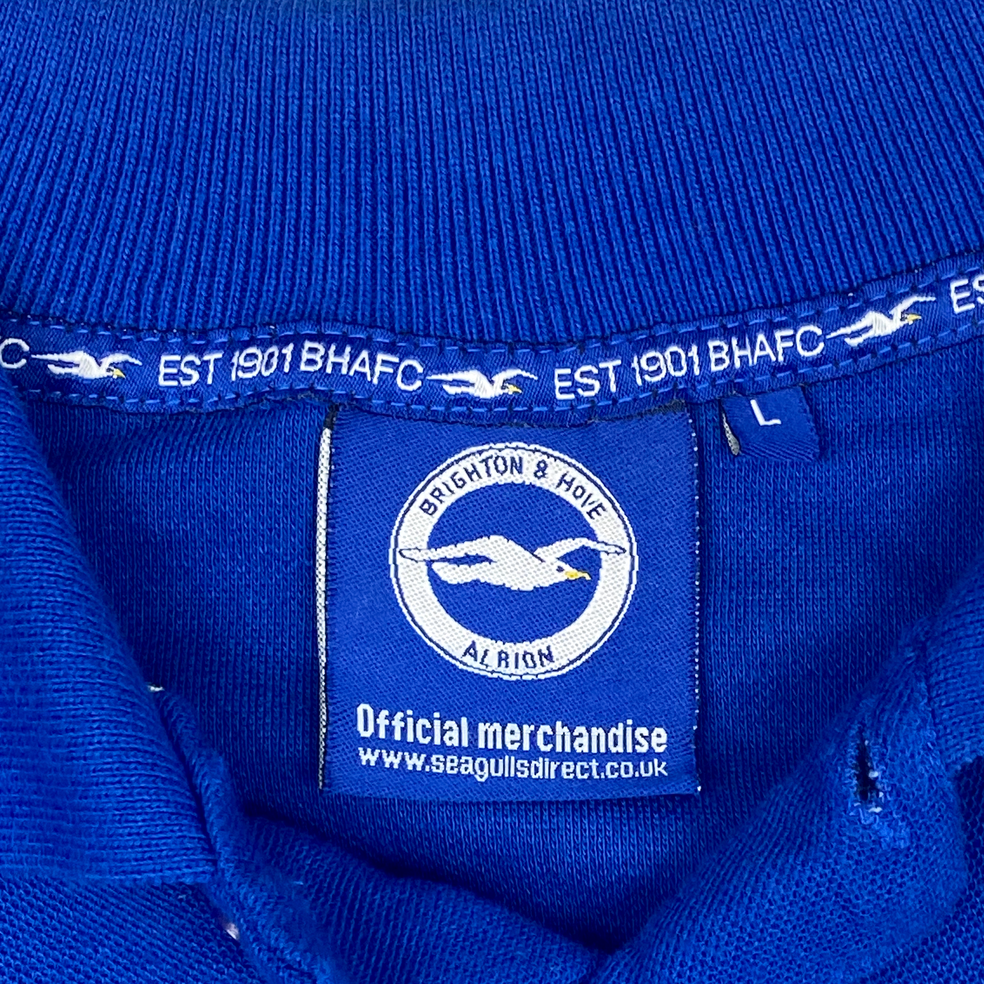Brighton & Hove Albion Blue Polo Shirt | Large