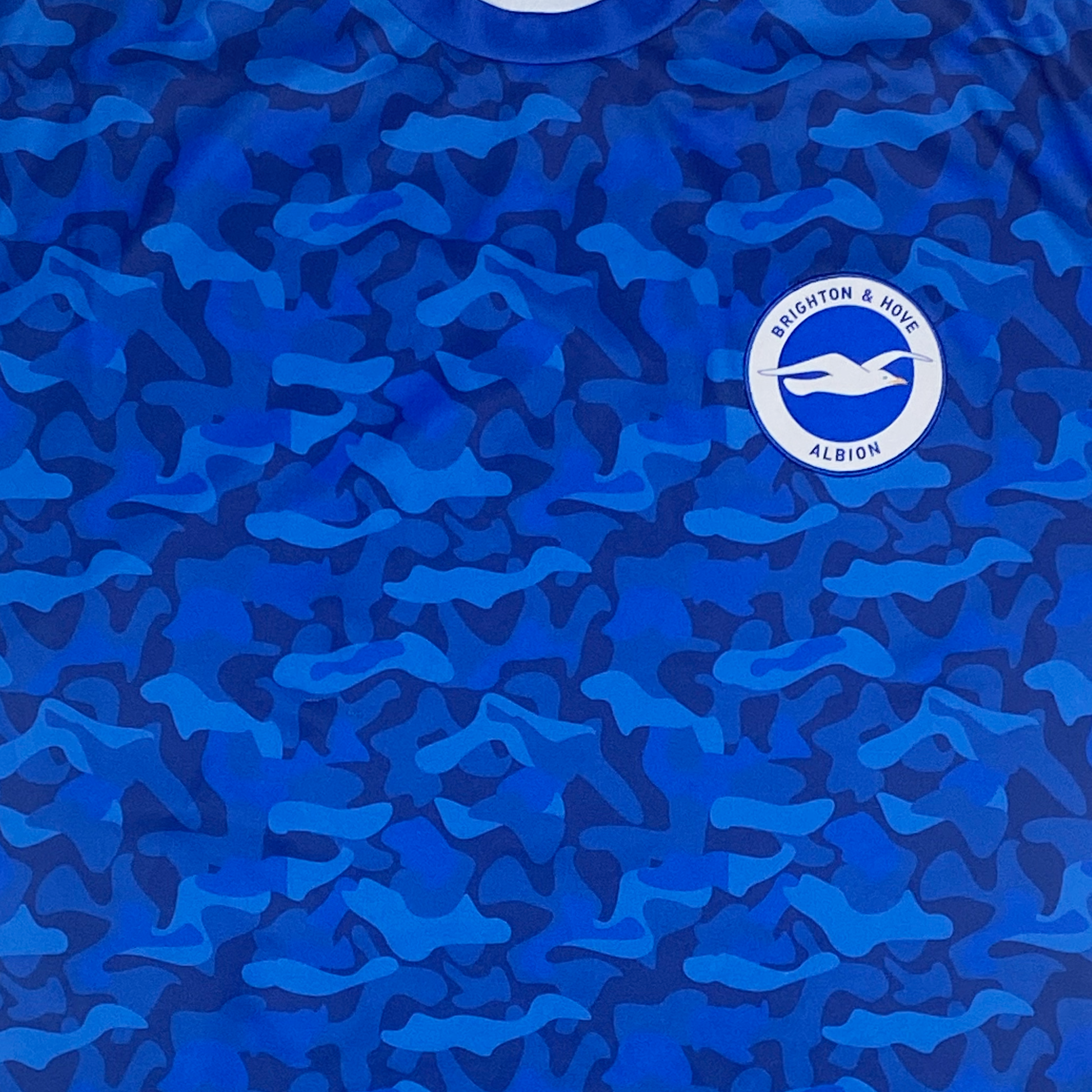 Brighton & Hove Albion Blue Camouflage T-Shirt | Medium
