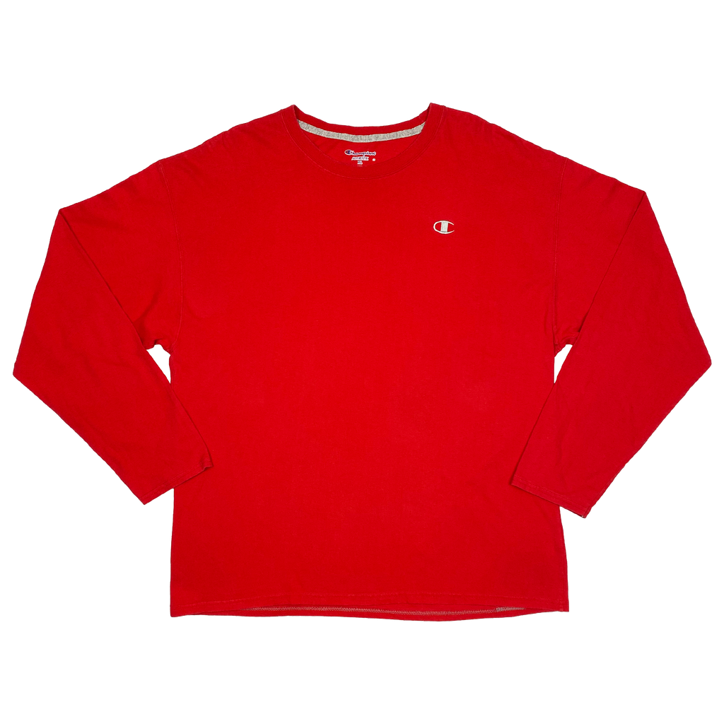 Red Champion Long-Sleeve T-Shirt | Extra Large