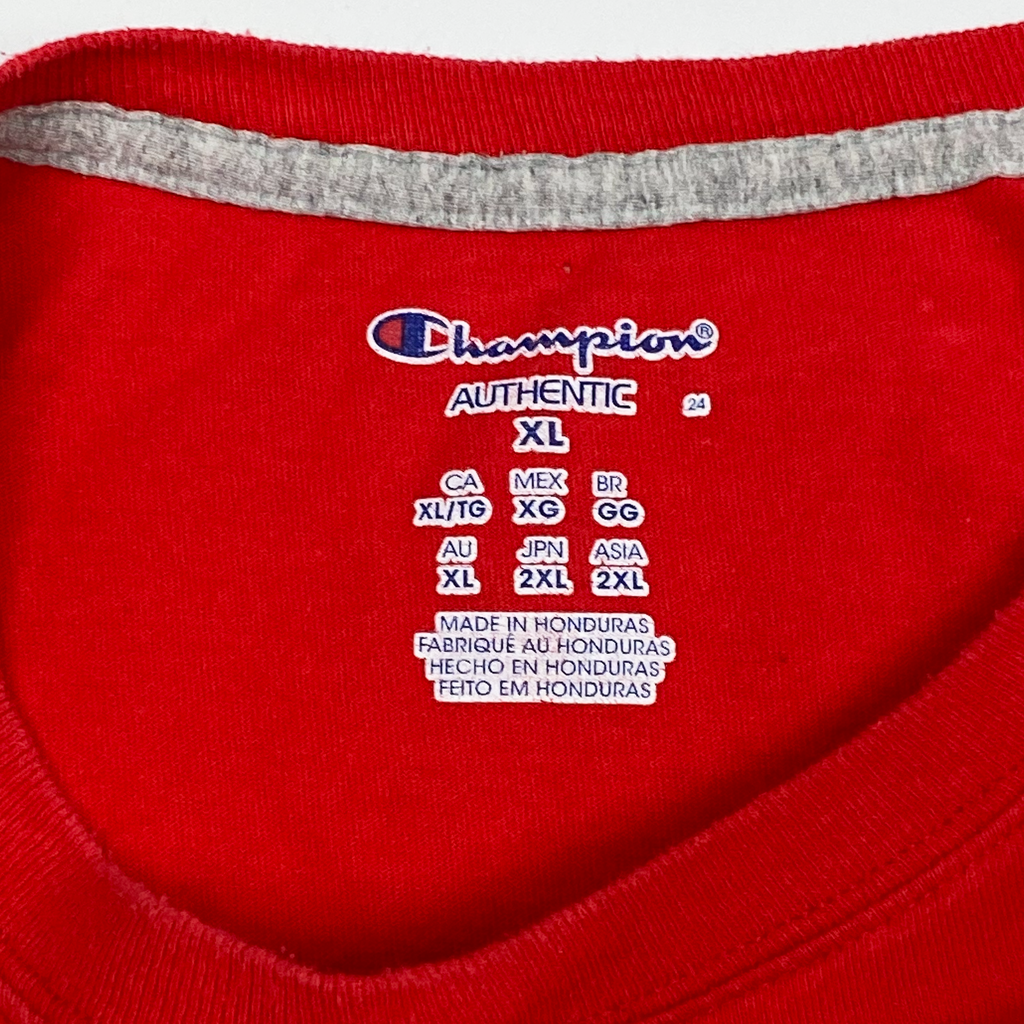 Red Champion Long-Sleeve T-Shirt | Extra Large