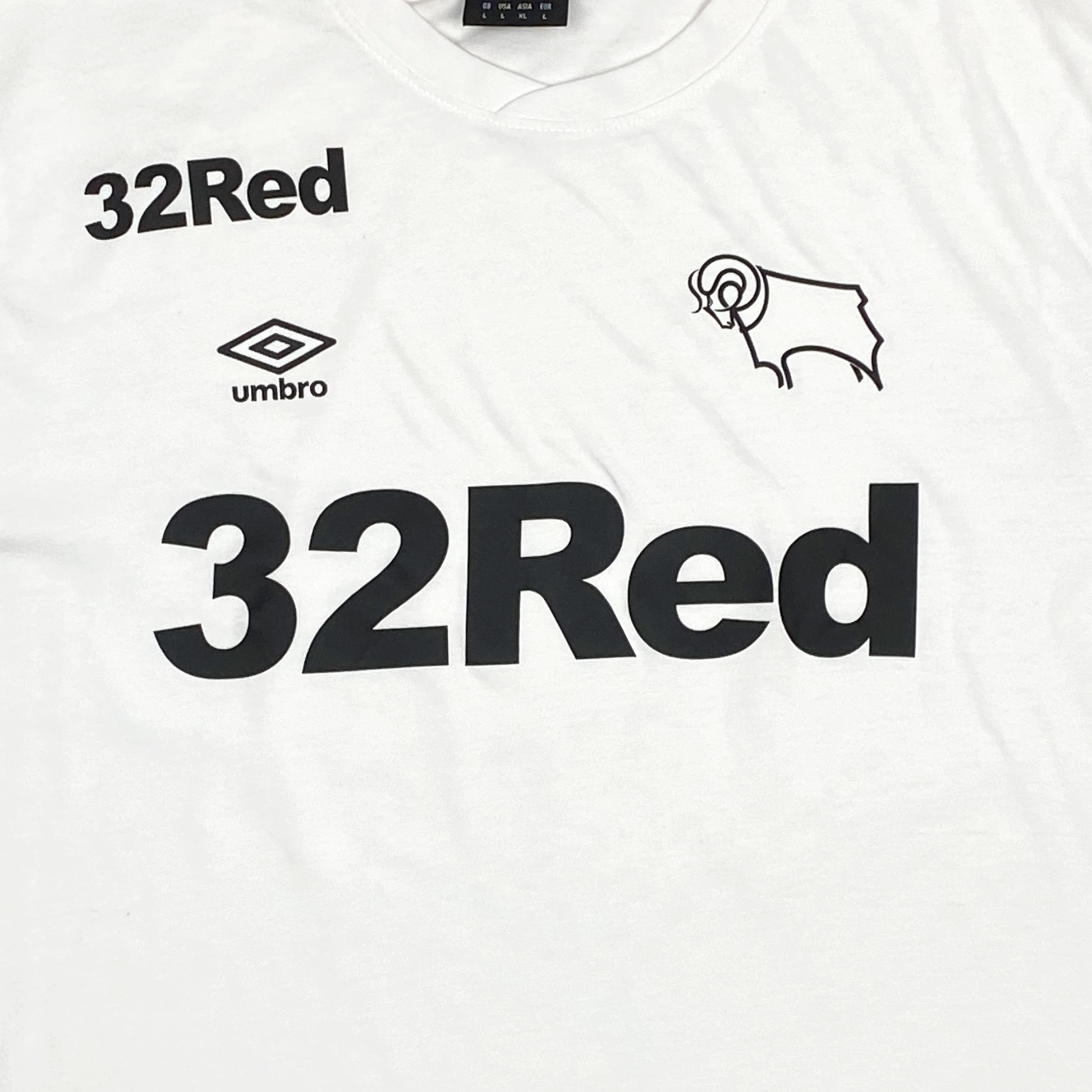 Derby County Training T-Shirt White | Large