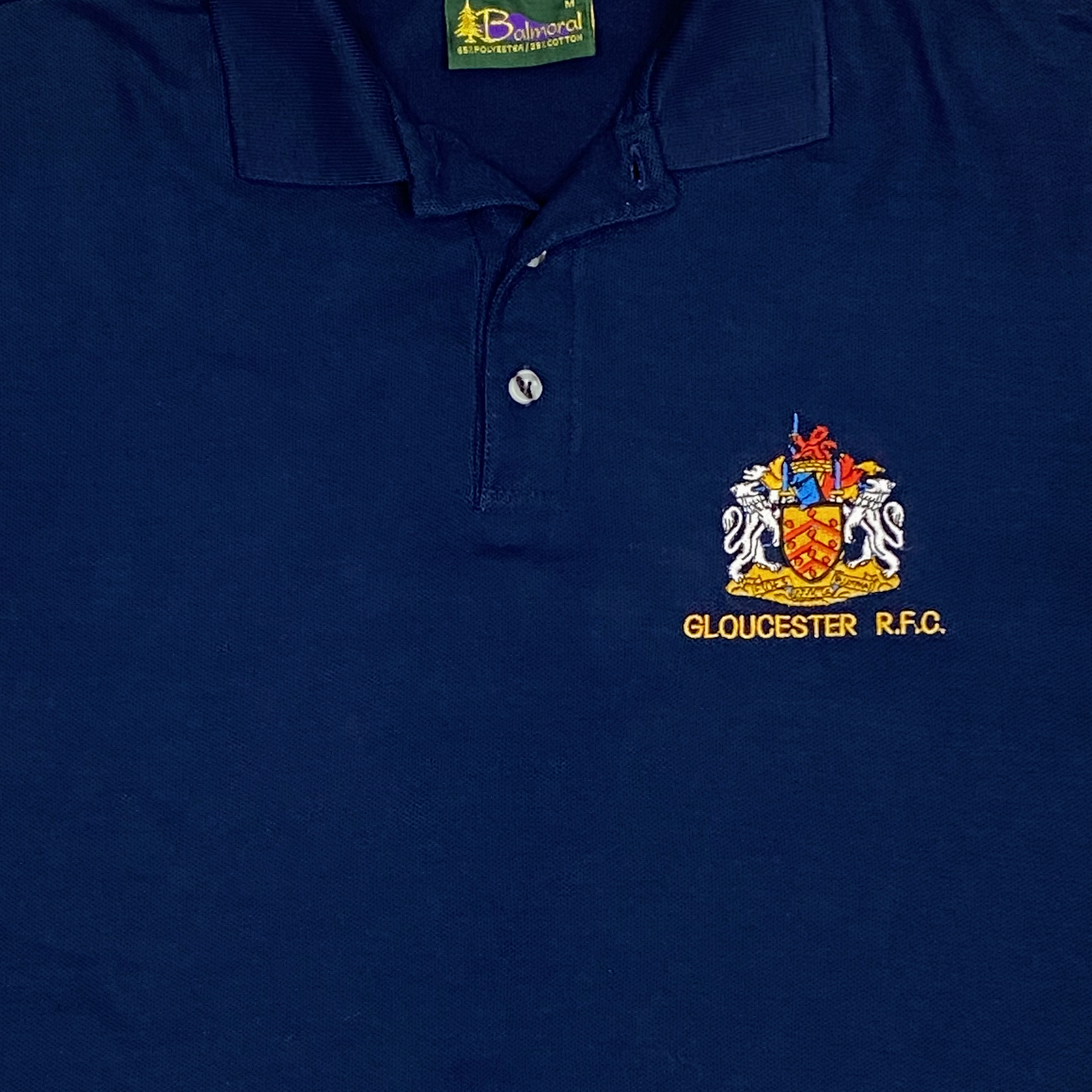 Gloucester Rugby Navy Polo Shirt | Medium