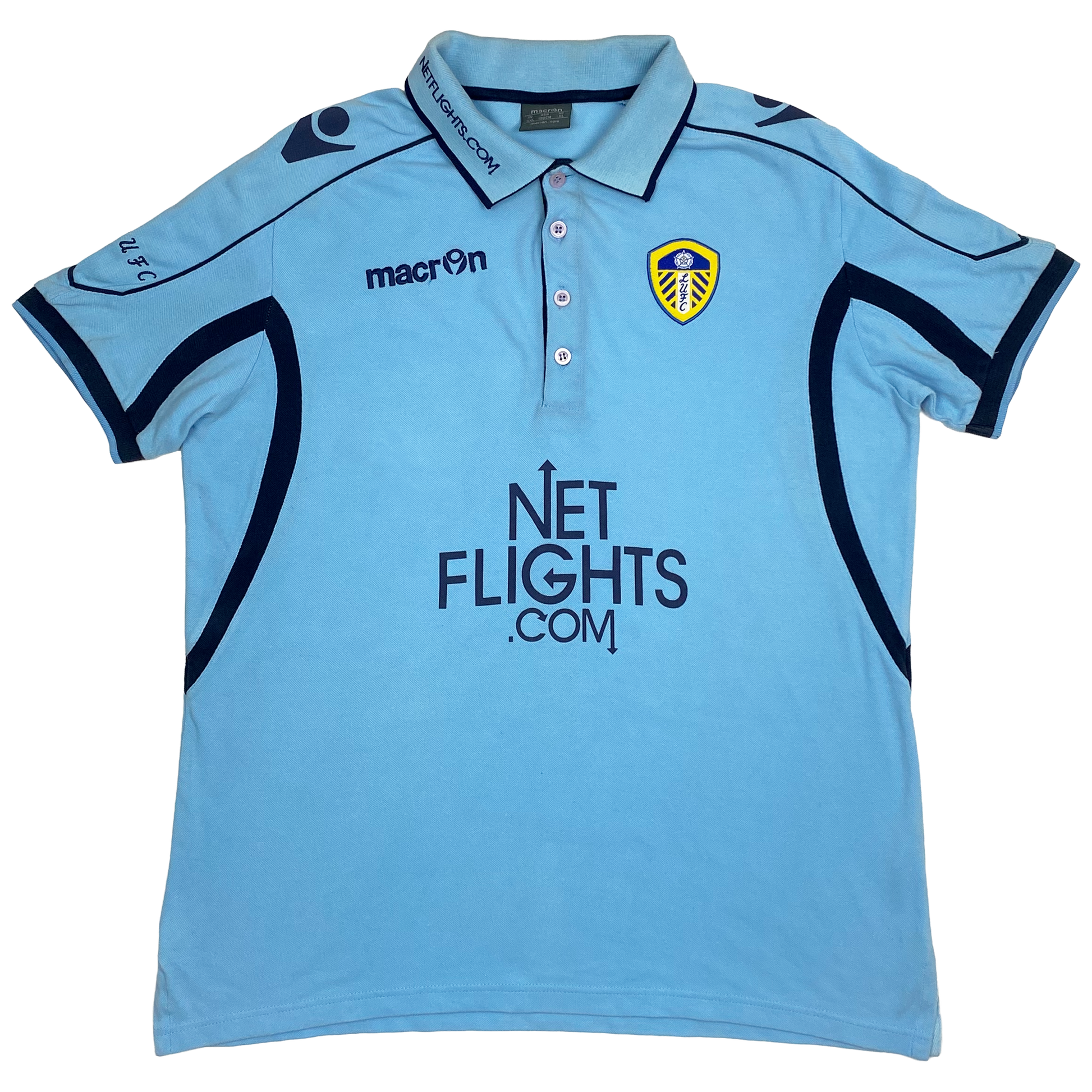 Leeds United Sky Blue Polo Shirt (2012-13) | Extra Large