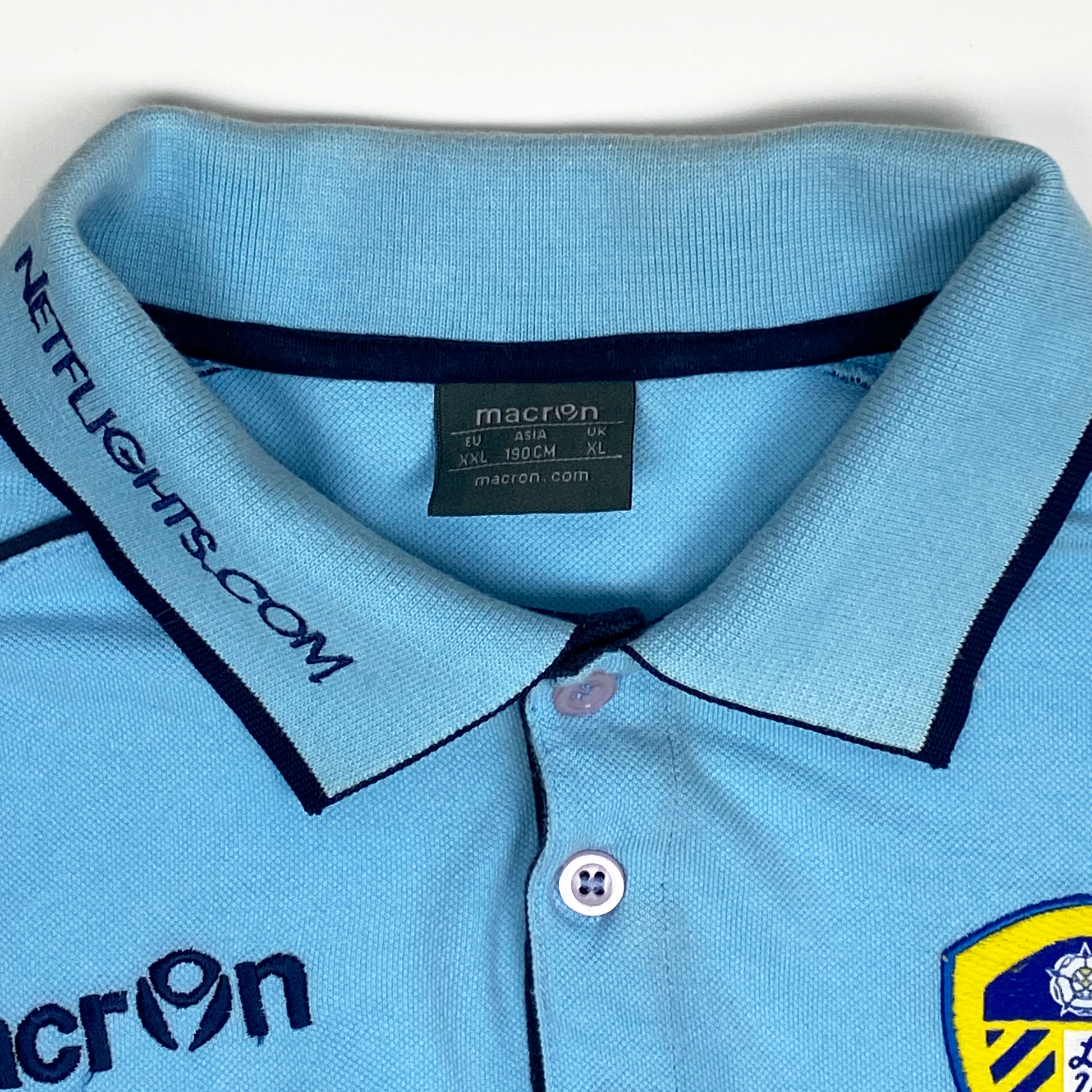 Leeds United Sky Blue Polo Shirt (2012-13) | Extra Large