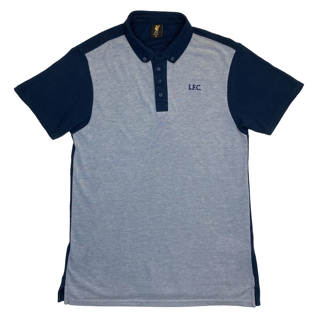 Liverpool Navy Honeycomb Polo Shirt | Small