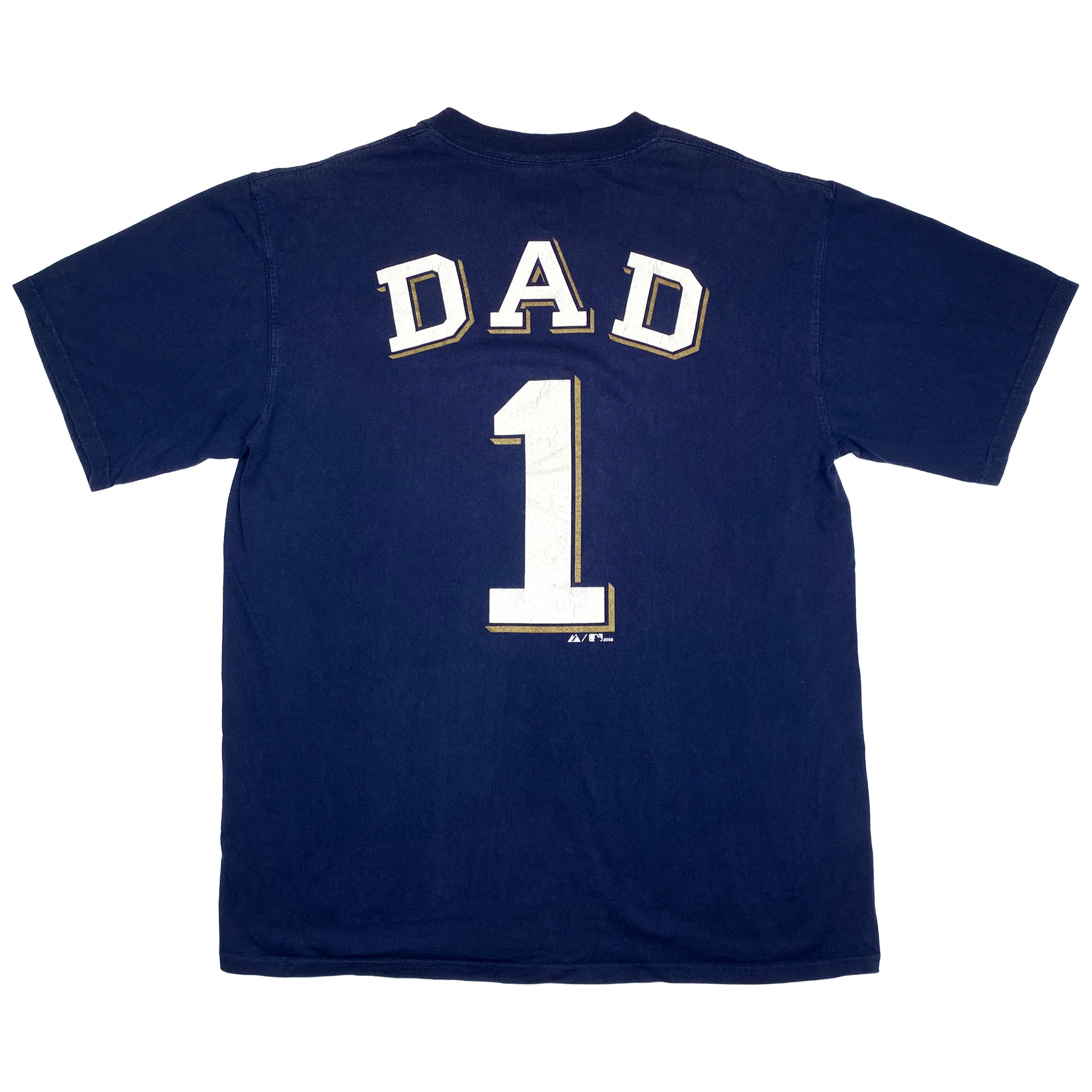 Milwaukee Brewers 'Dad 1' Navy T-Shirt | Large