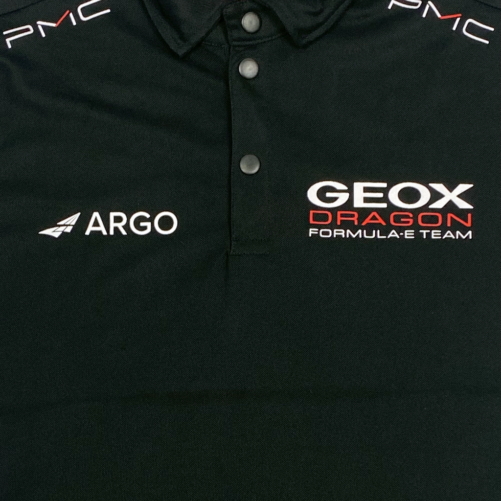 GEOX Dragon Black Polo Shirt | Medium