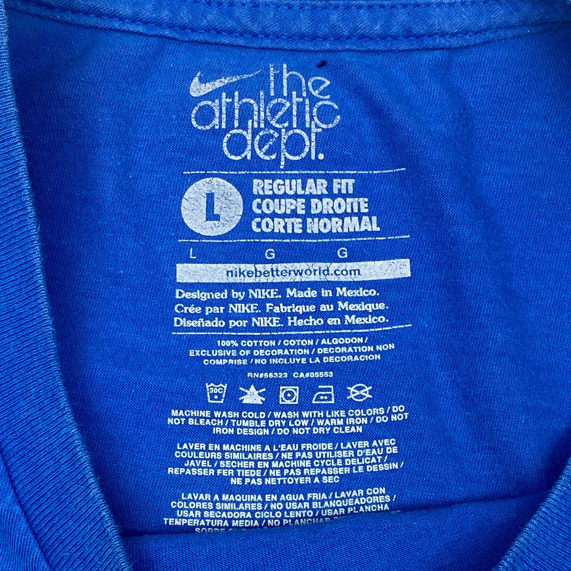 Nike Blue Athletic Department T-Shirt | Large