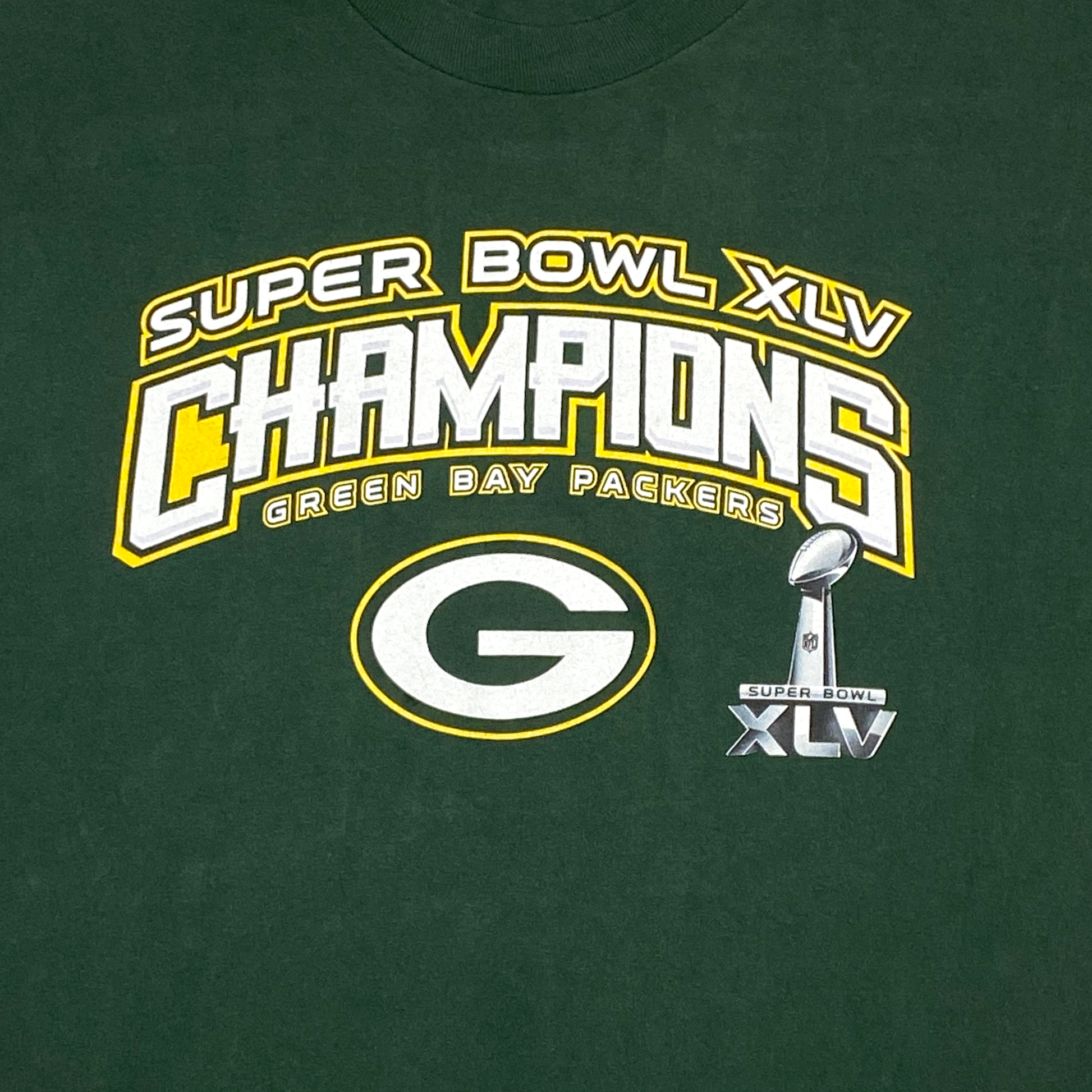 Green Bay Packers Super Bowl XLV Champions T-Shirt | Extra Large