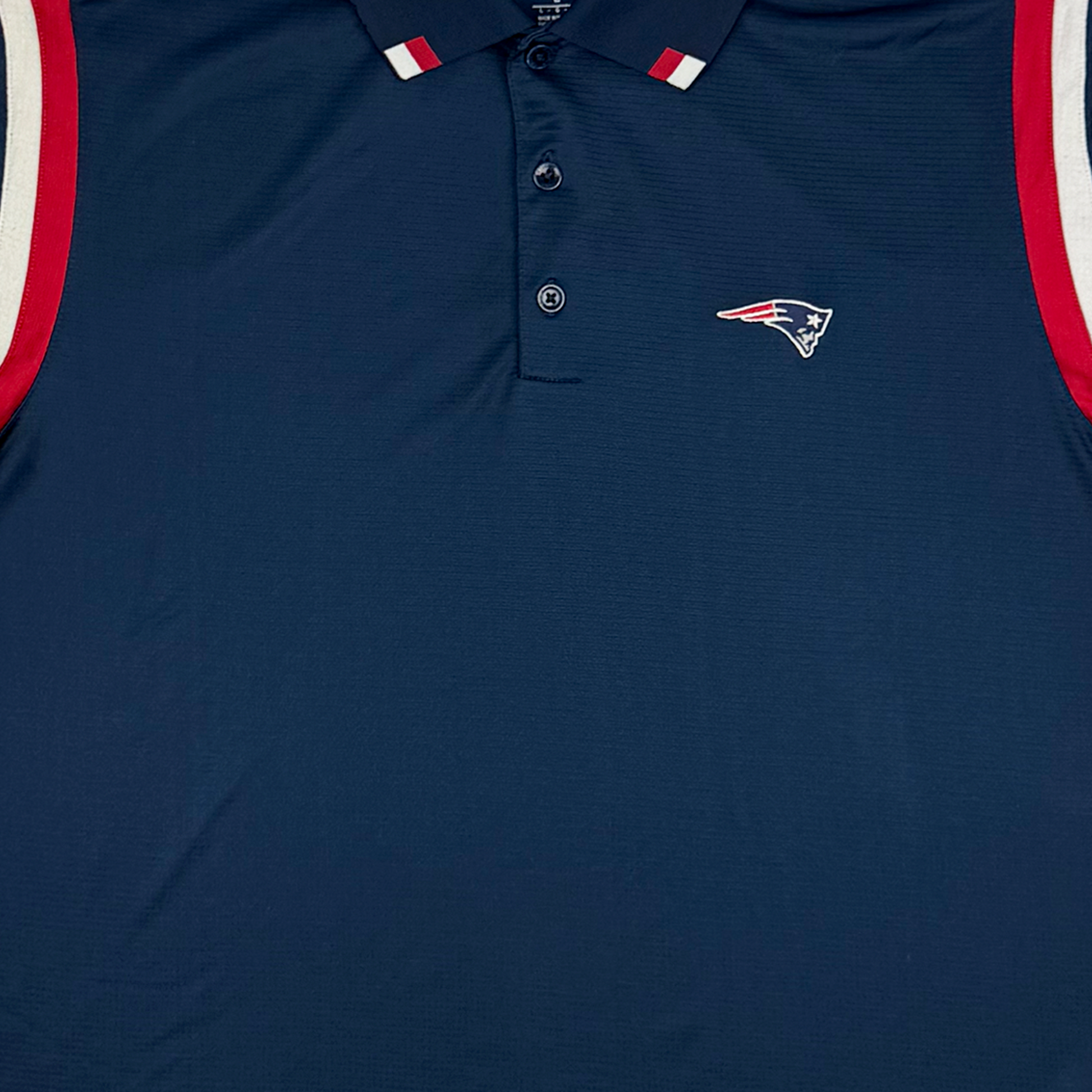 New England Patriots Navy Blue Polo Shirt | Large