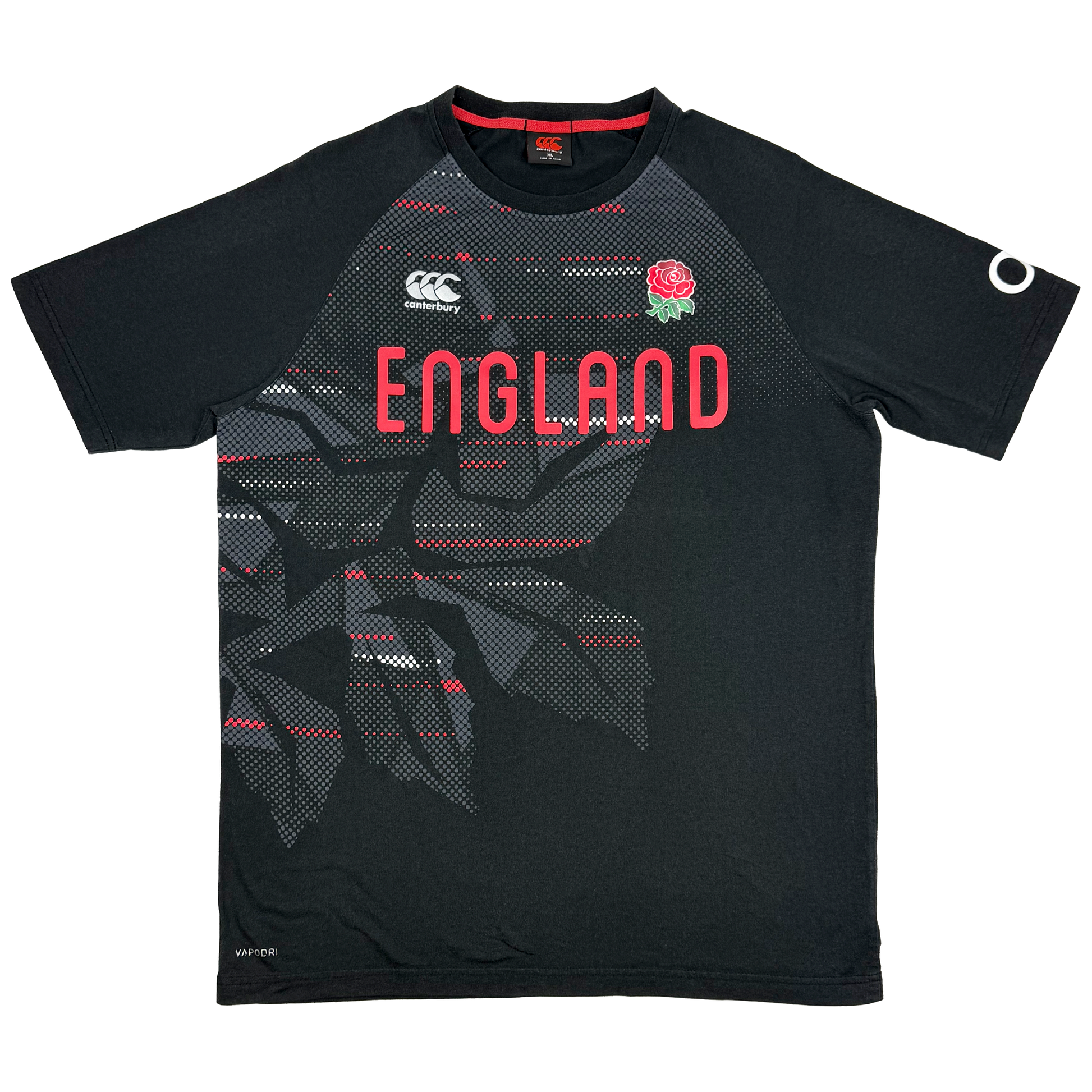 England Rugby Union Black and Red Canterbury T-Shirt | Extra Large