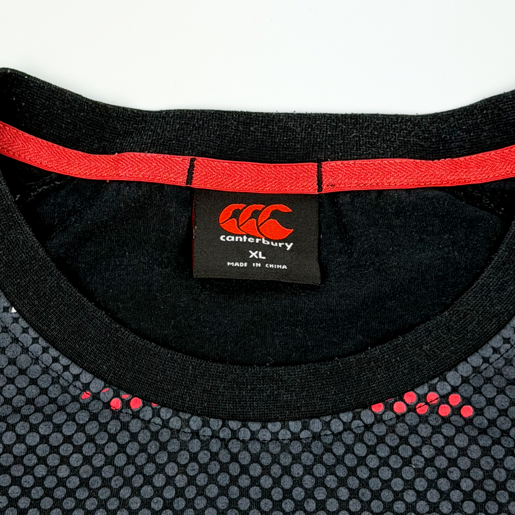 England Rugby Union Black and Red Canterbury T-Shirt | Extra Large