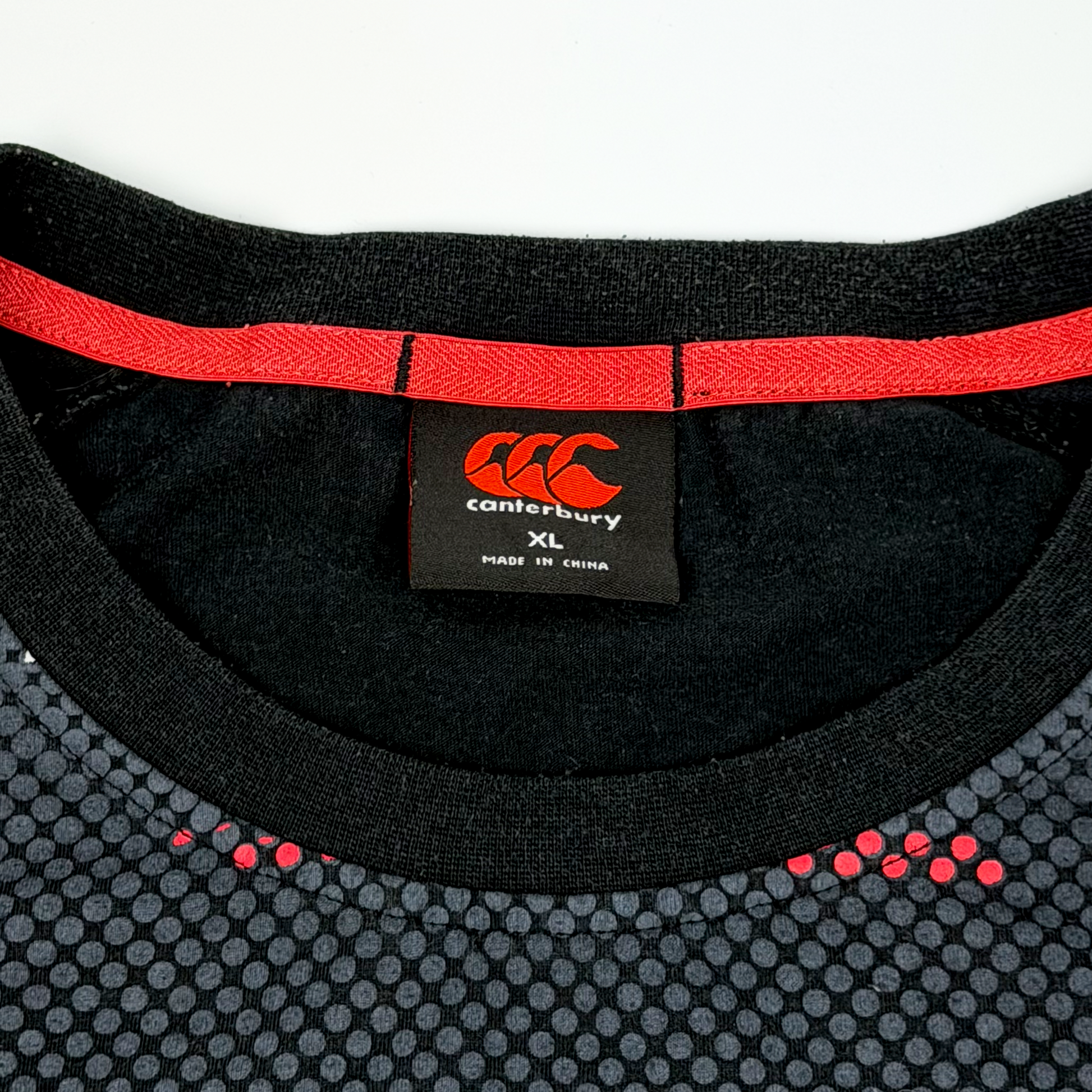 England Rugby Union Black and Red Canterbury T-Shirt | Extra Large