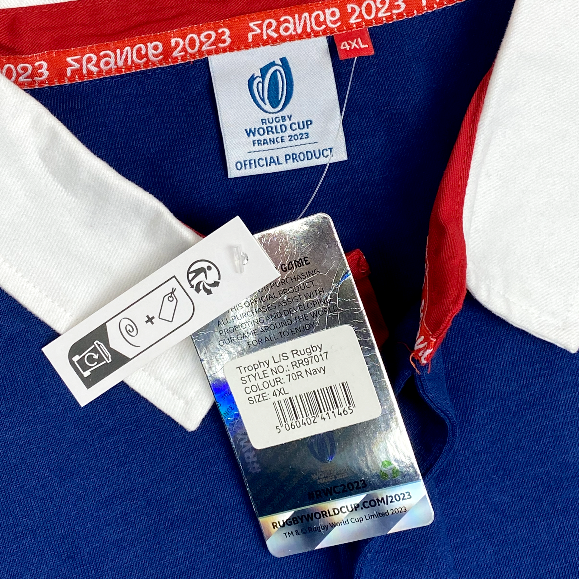 Rugby World Cup 2023 Long-Sleeve Polo Shirt | 4XL