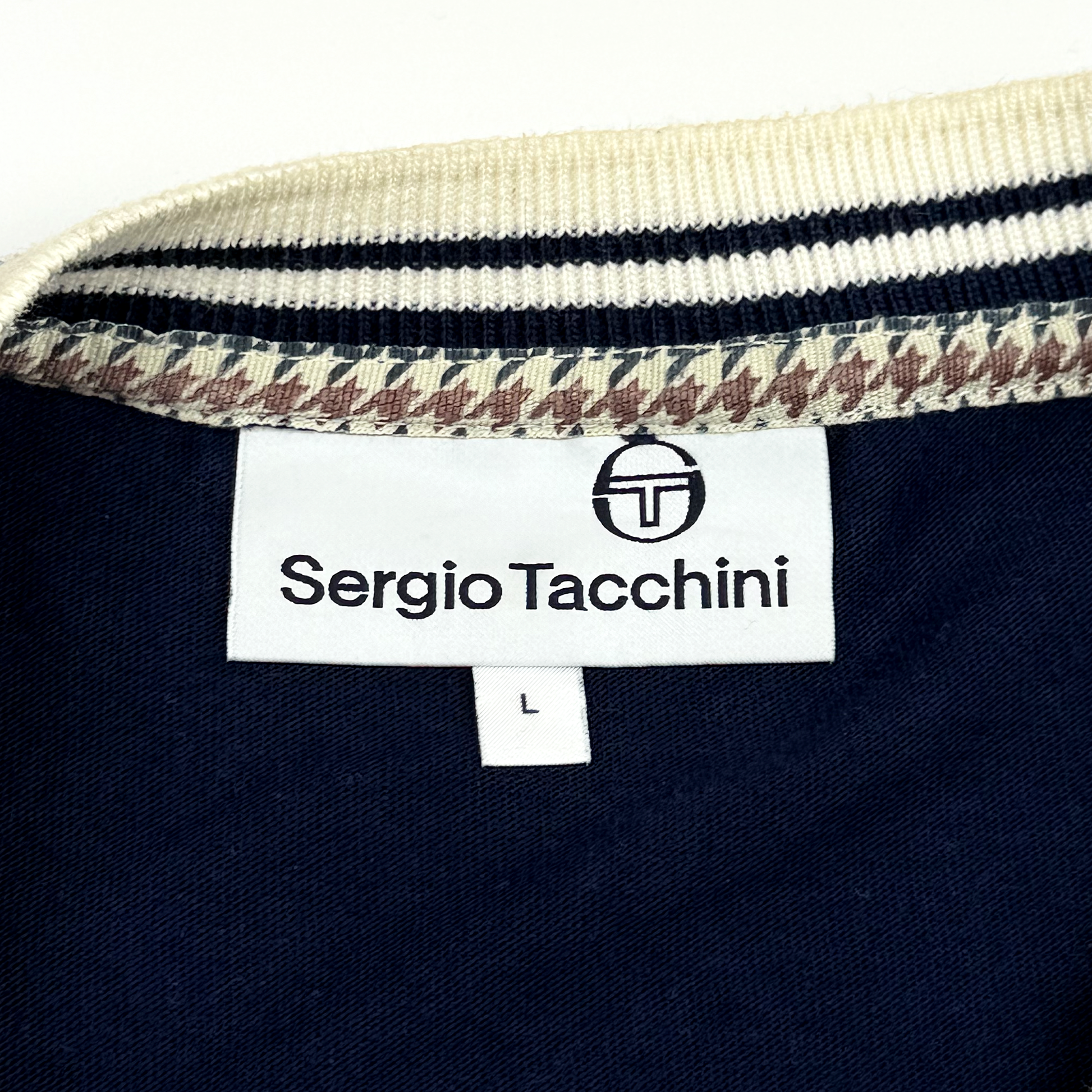 Navy Blue Sergio Tacchini Polo Shirt | Large