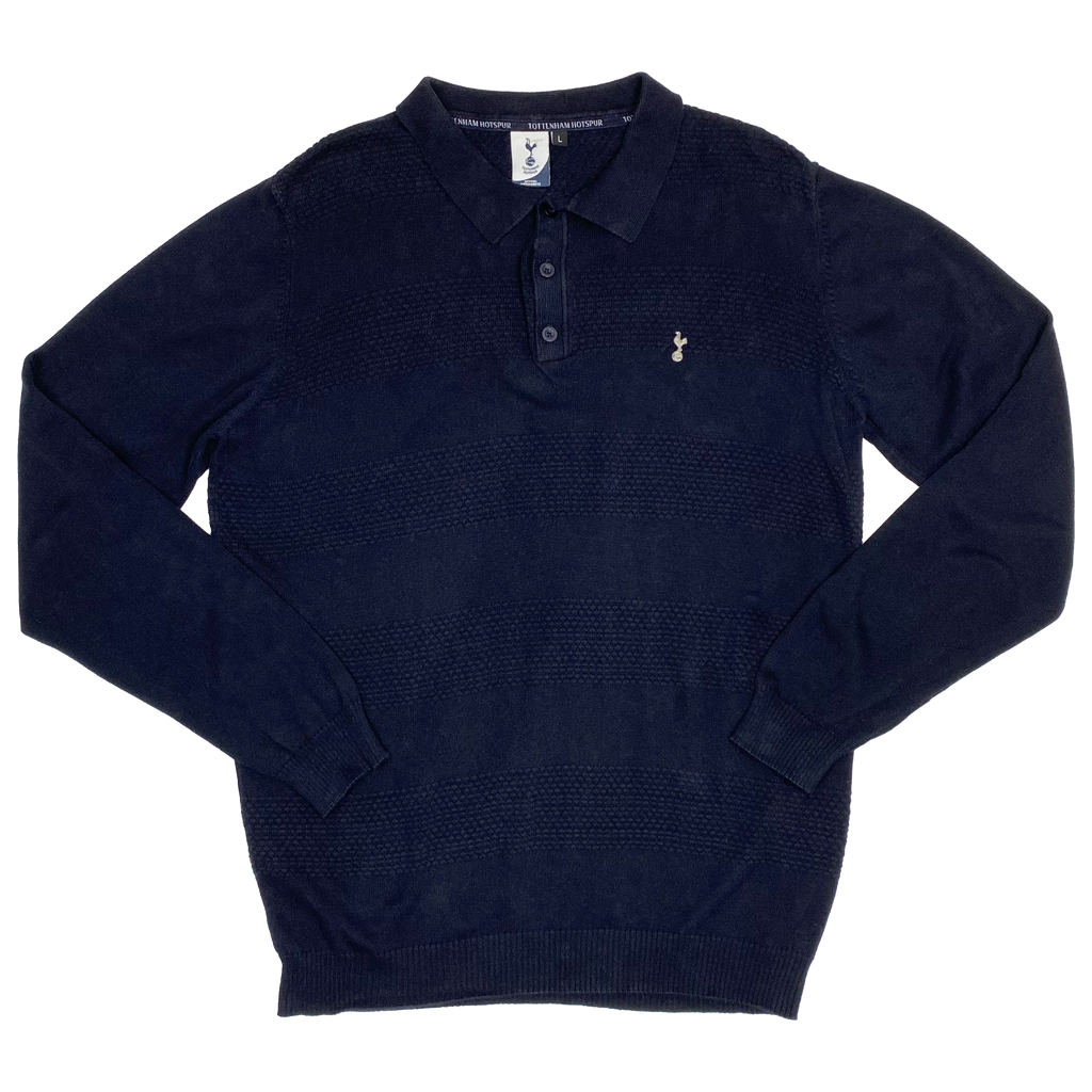 Tottenham Hotspur Navy Long-Sleeve Polo Shirt | Large