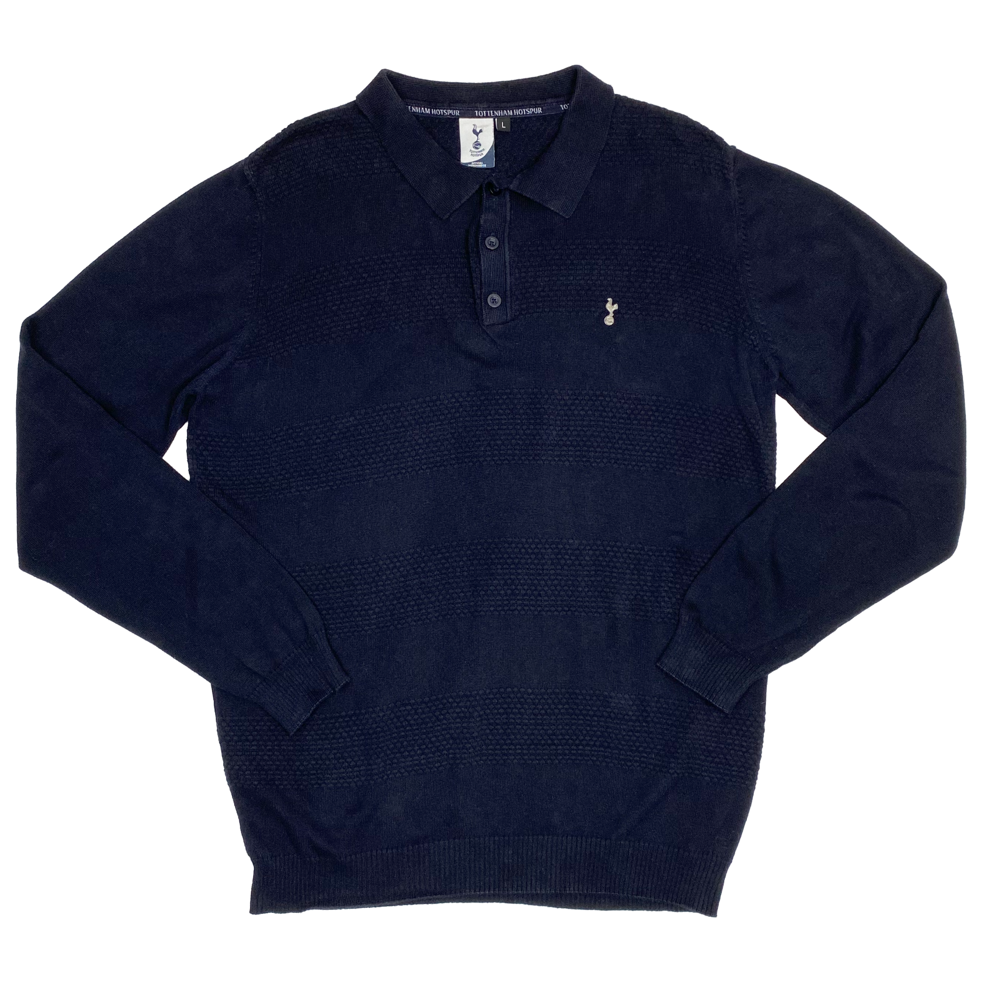 Tottenham Hotspur Navy Long-Sleeve Polo Shirt | Large