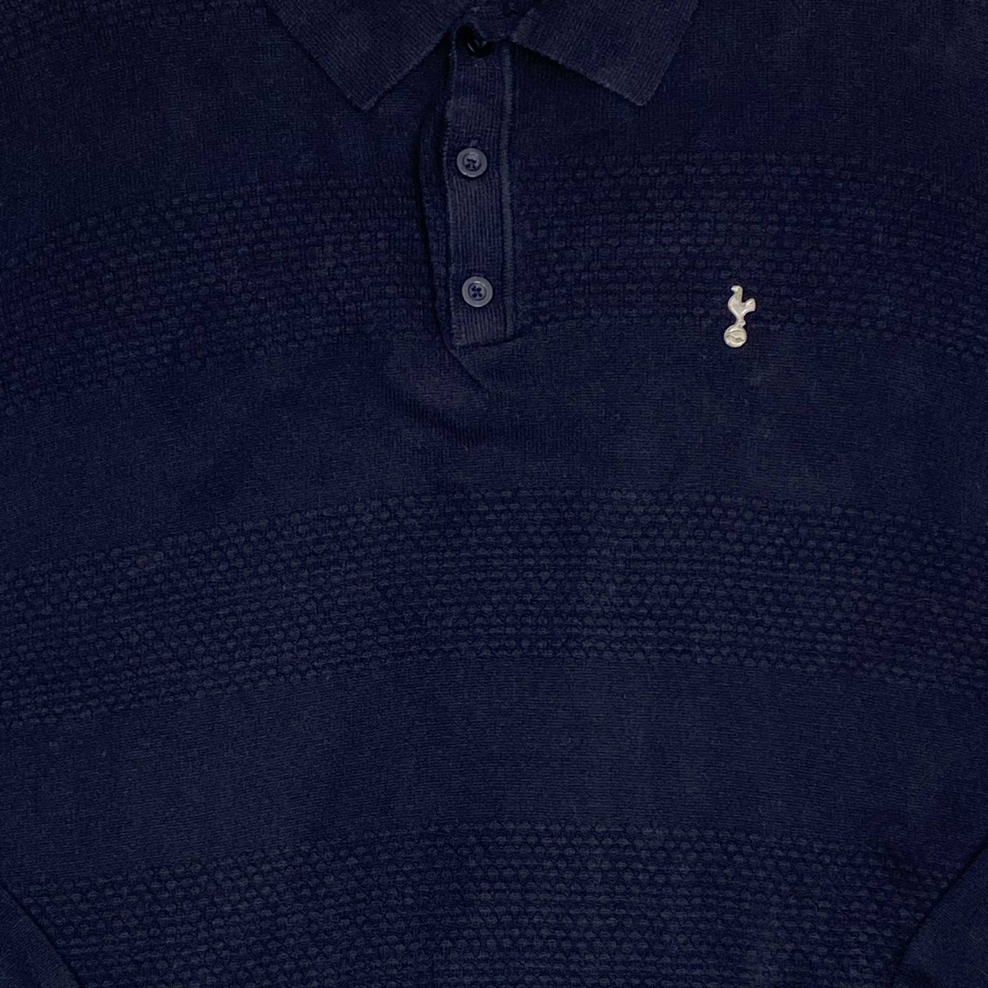Tottenham Hotspur Navy Long-Sleeve Polo Shirt | Large
