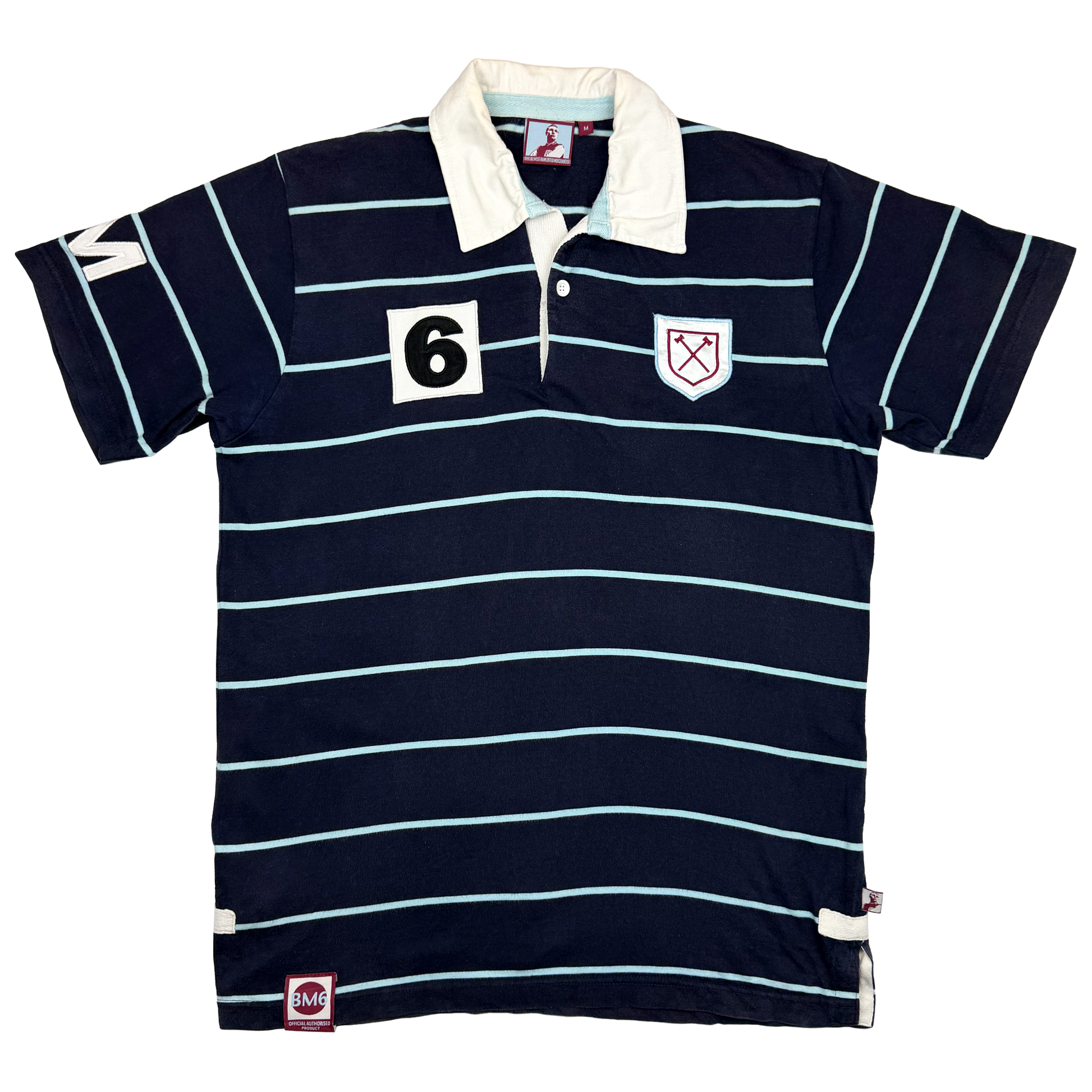 West Ham United Bobby Moore Blue Polo Shirt | Medium