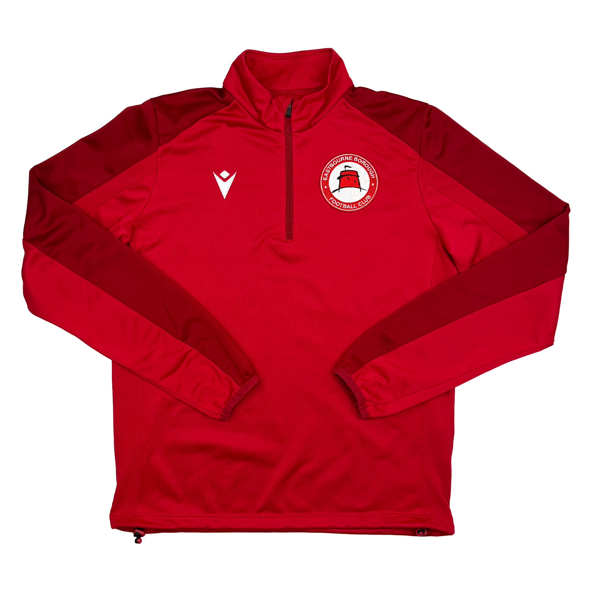 Eastbourne Borough Red Quarter-Zip Drill Top | Extra Small