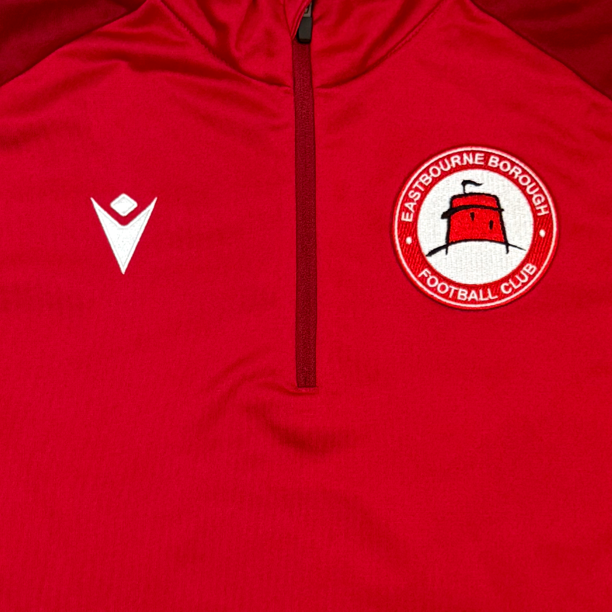 Eastbourne Borough Red Quarter-Zip Drill Top | Extra Small
