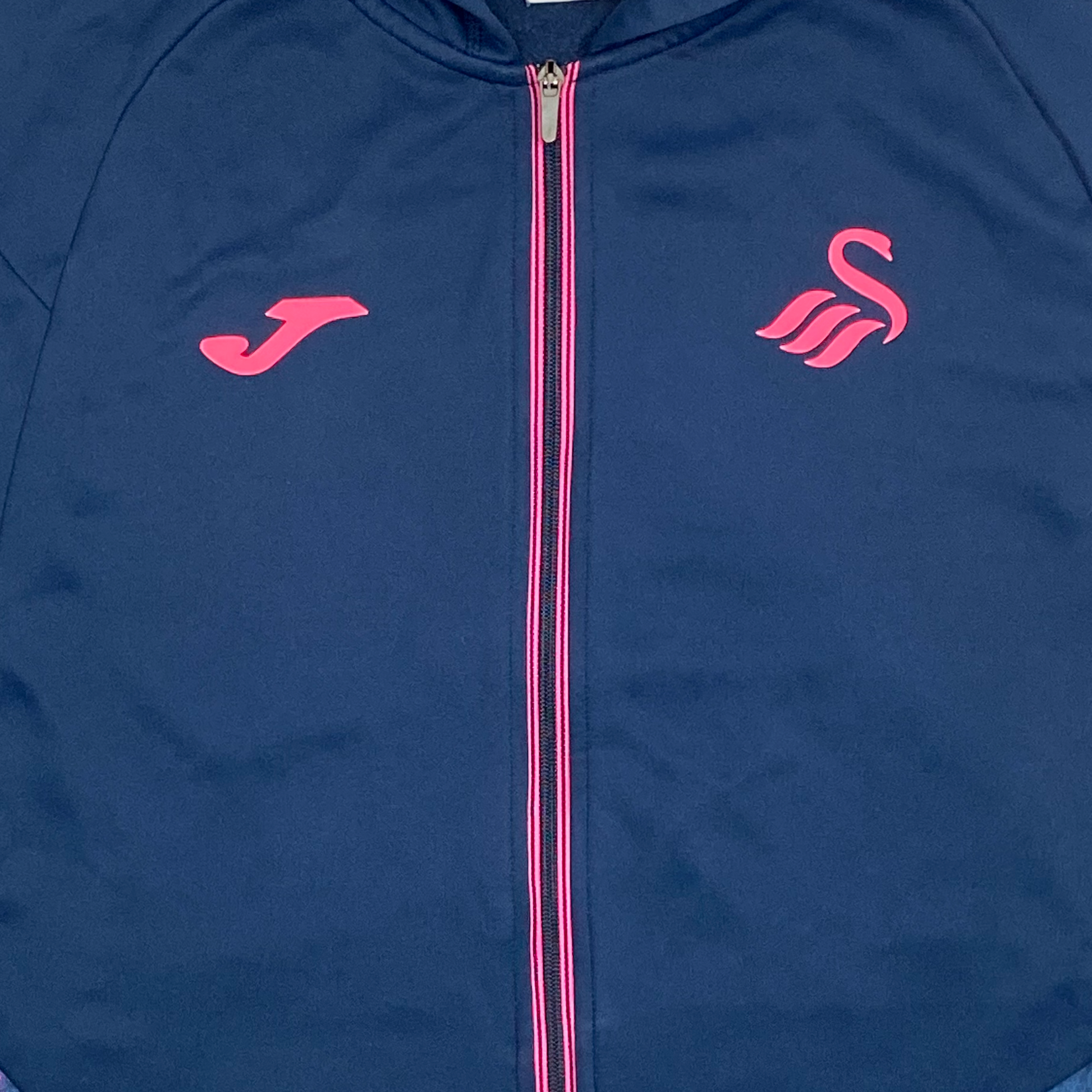Swansea City Full-Zip Hooded Training Top Navy & Pink | XXL