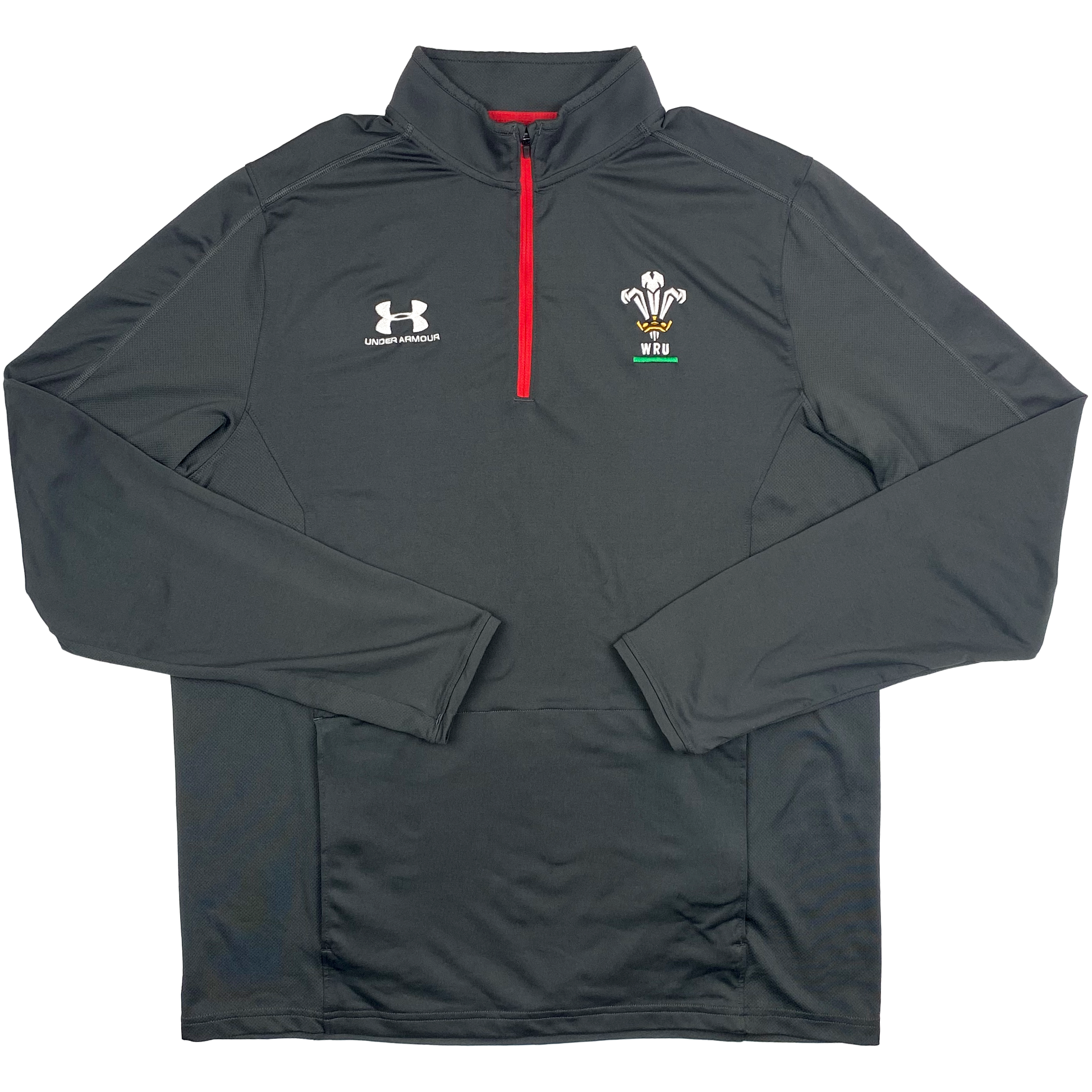 Wales Rugby Union Grey Quarter-Zip Training Top | Large