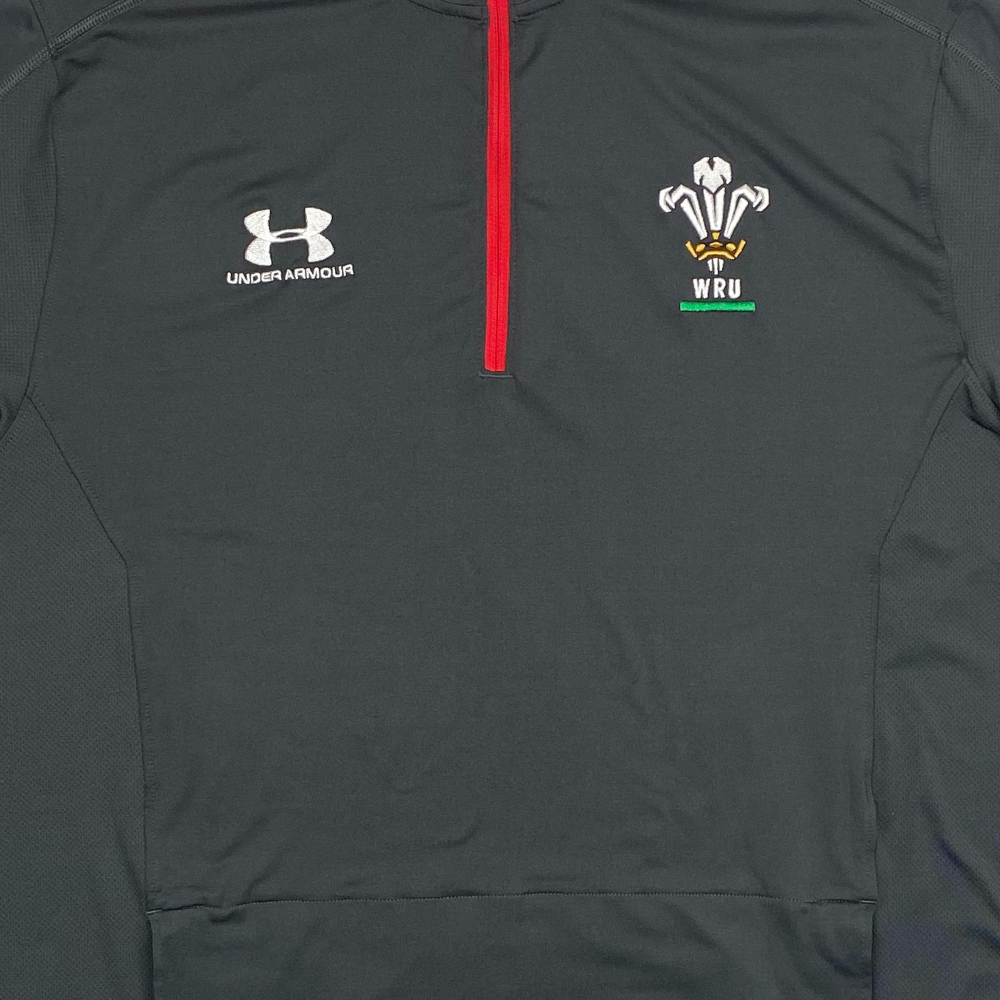 Wales Rugby Union Grey Quarter-Zip Training Top | Large