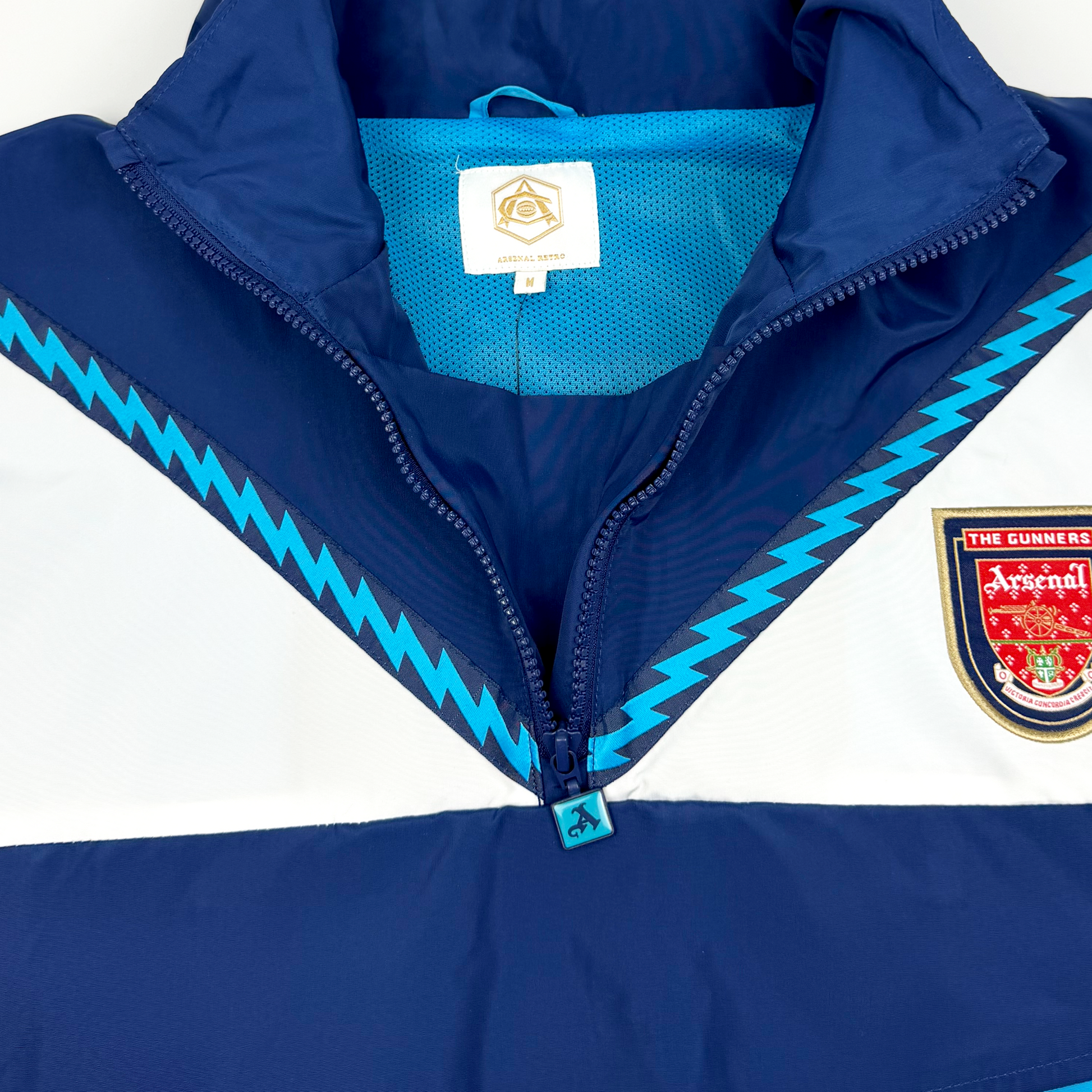 Arsenal Quarter-Zip Panel Jacket Blue | Medium