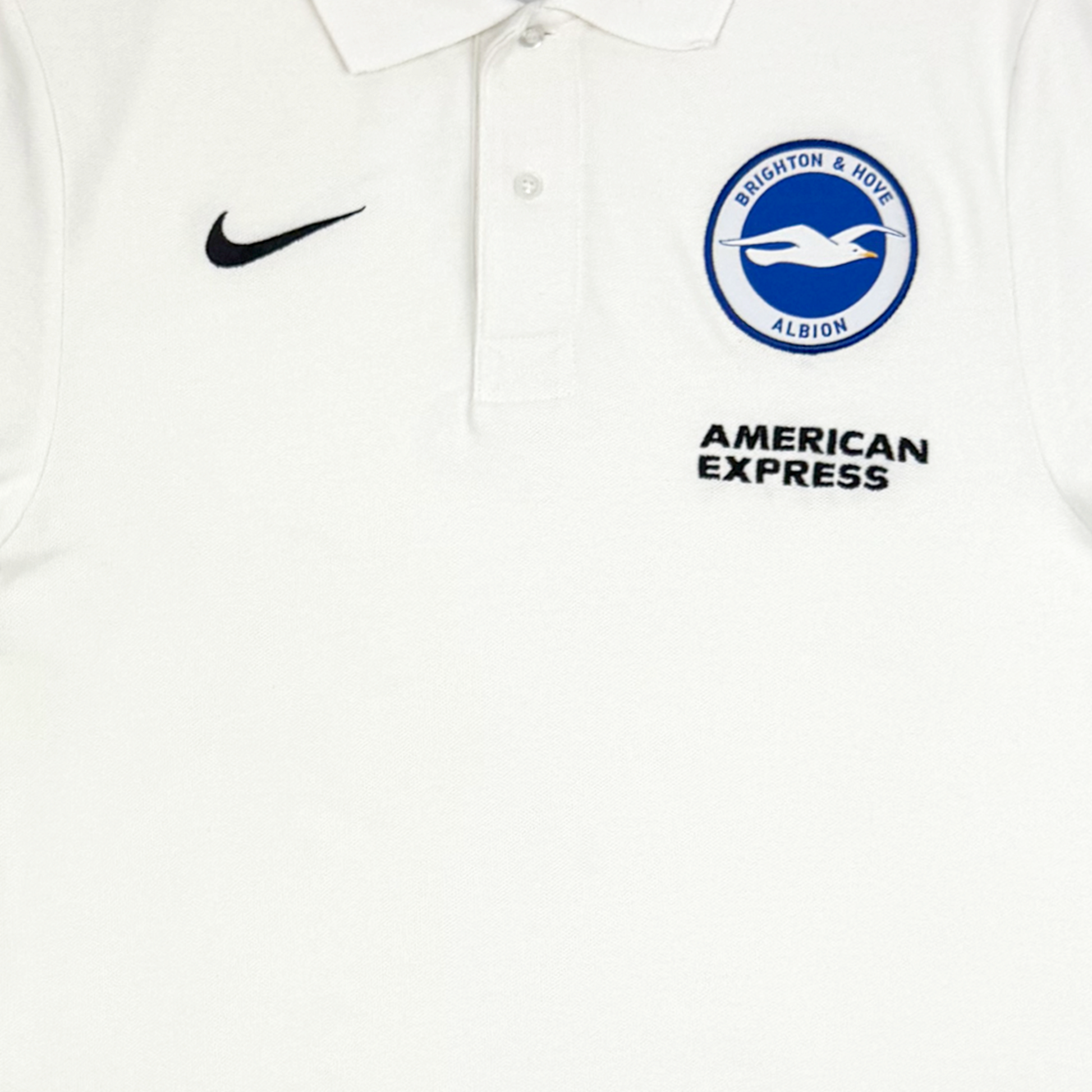 Brighton & Hove Albion White Polo Shirt | Small